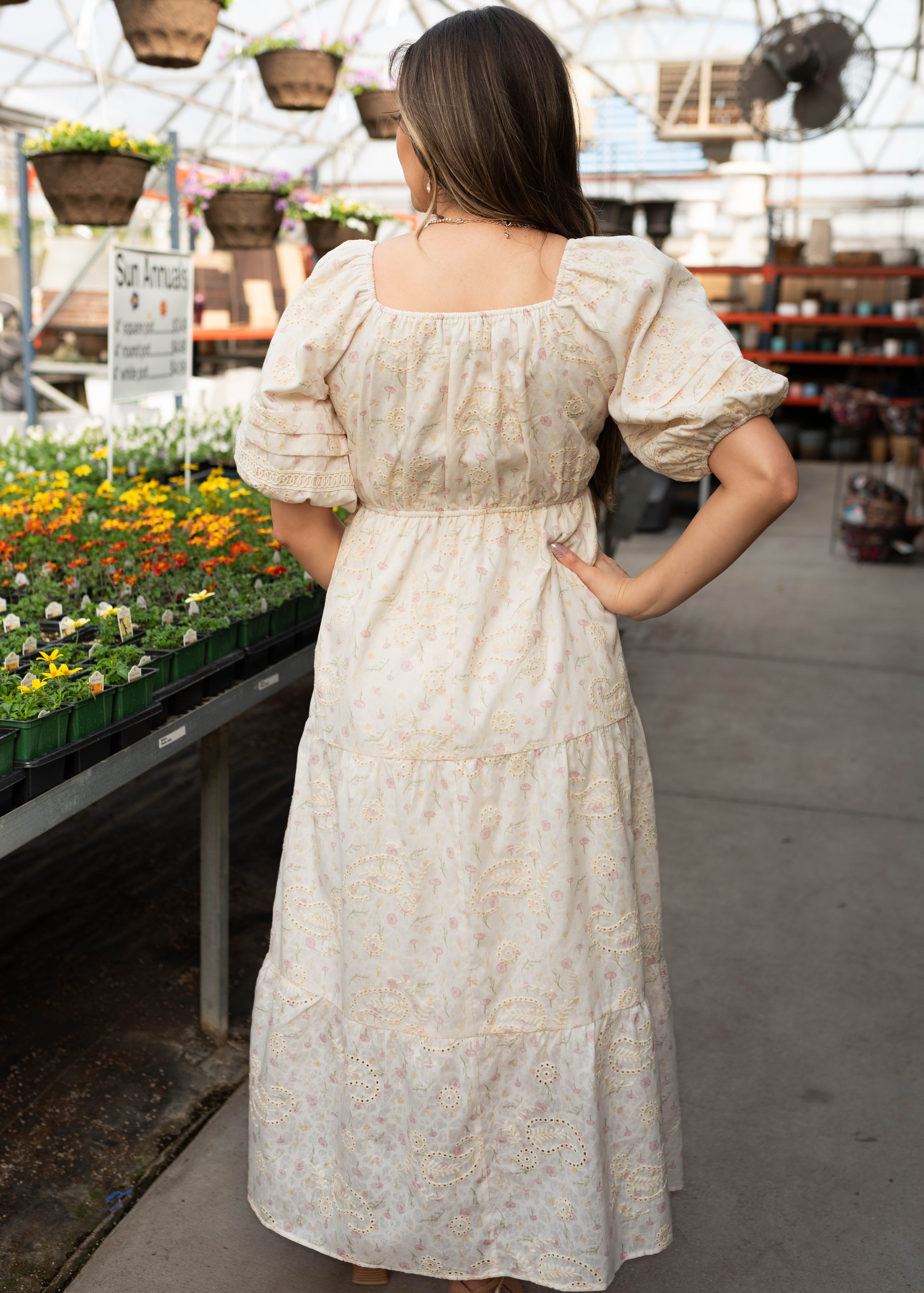 Jenna Ivory Pink Floral Dress