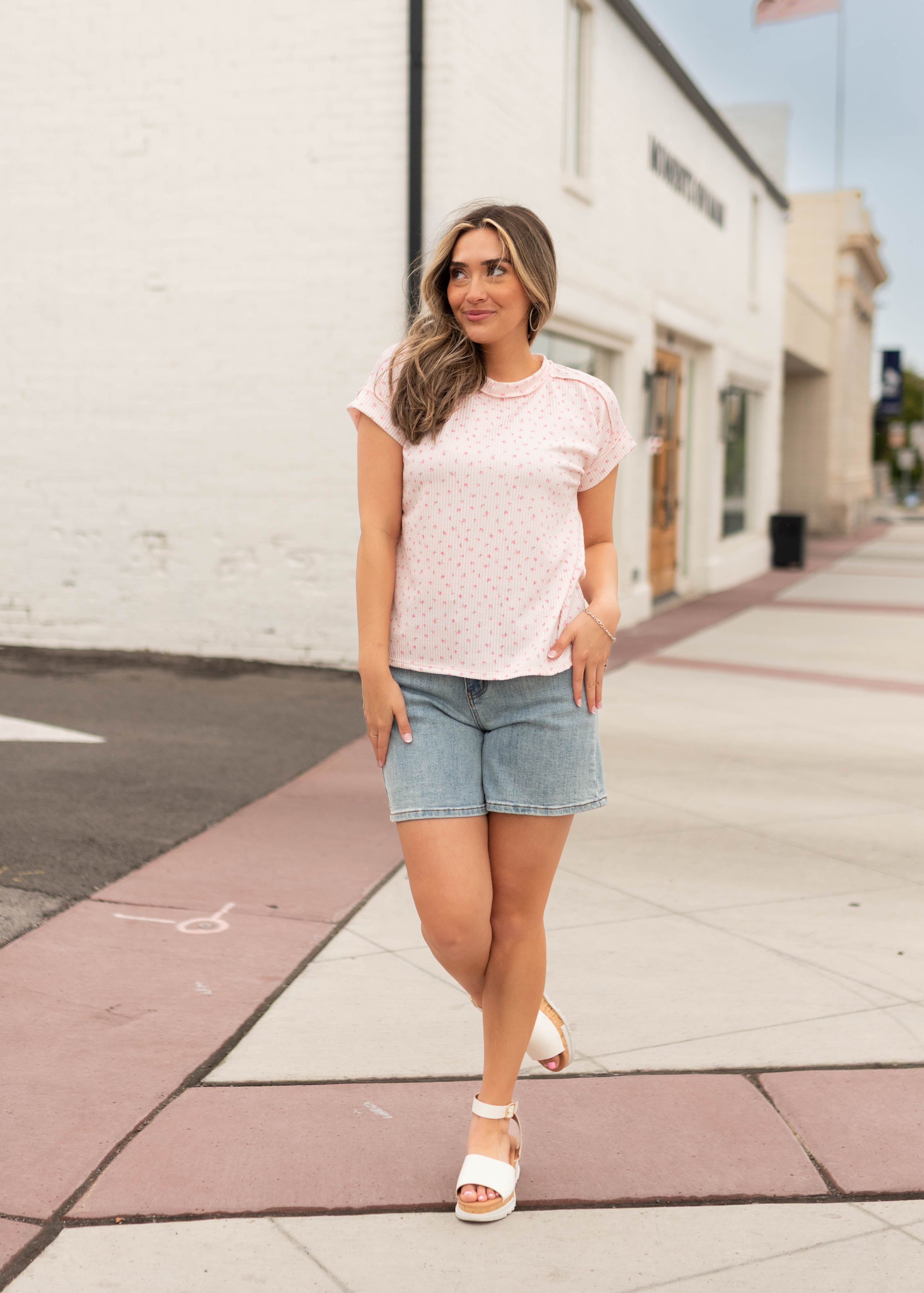 Jessica Pink Floral Top