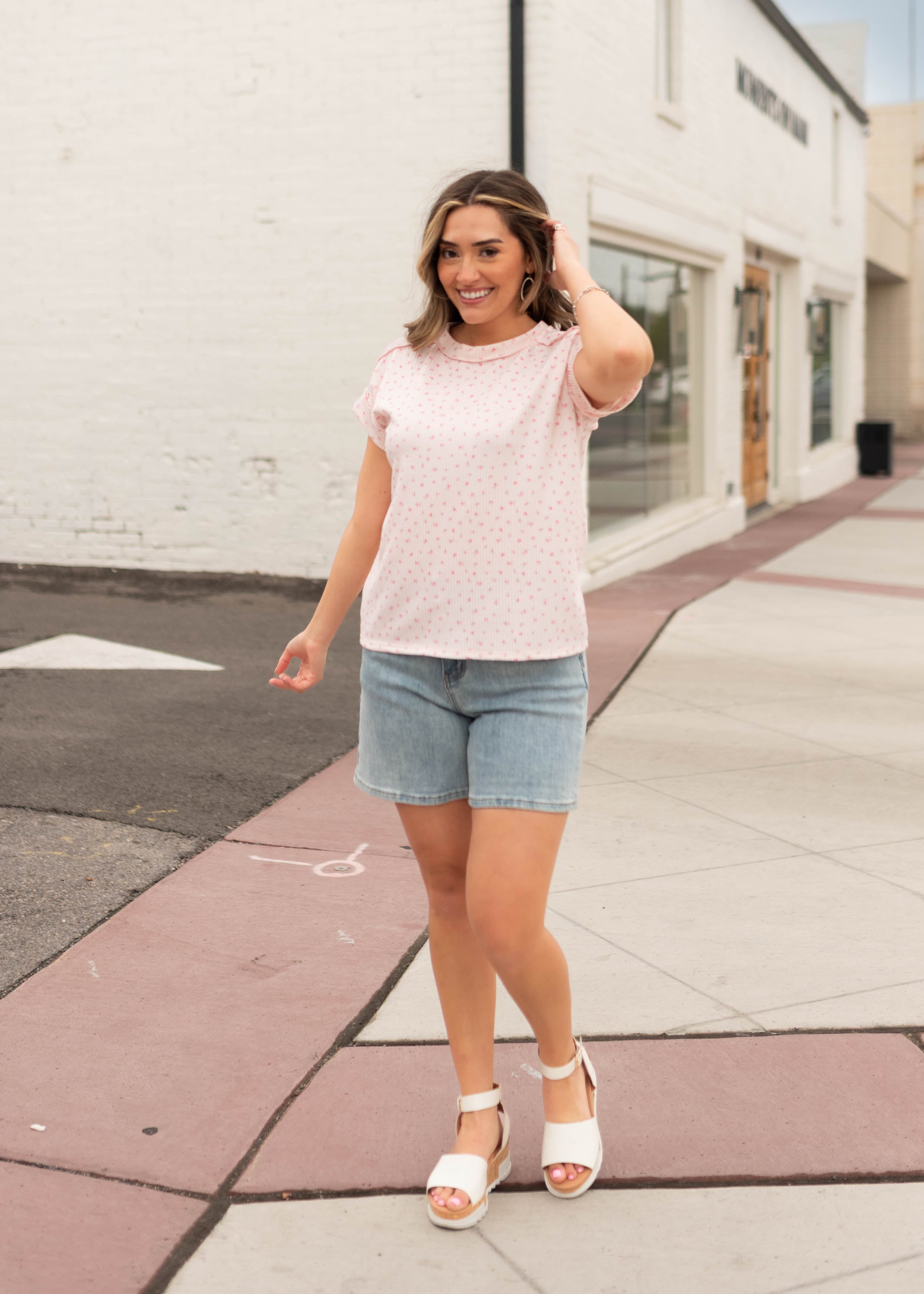 Jessica Pink Floral Top