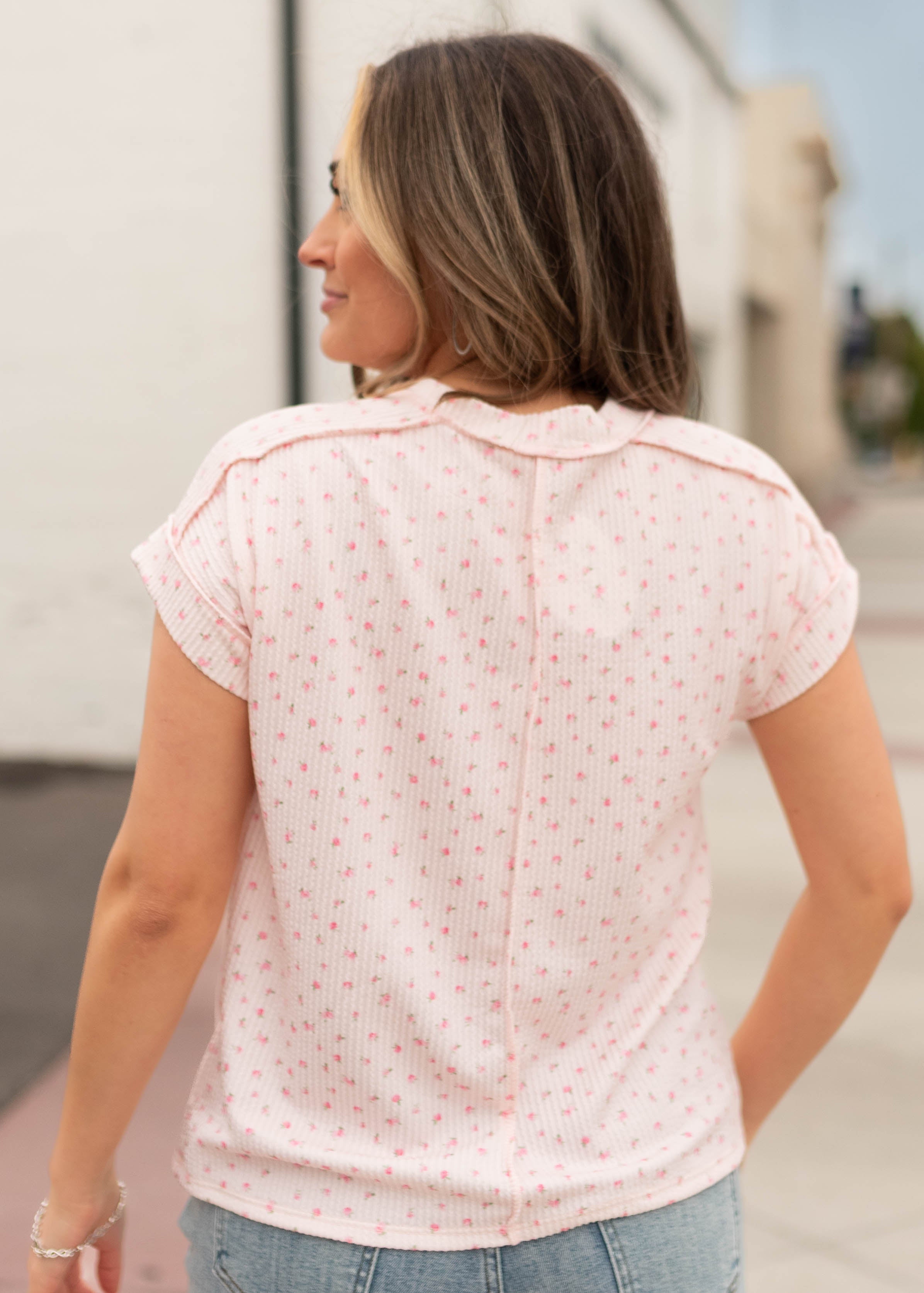 Jessica Pink Floral Top