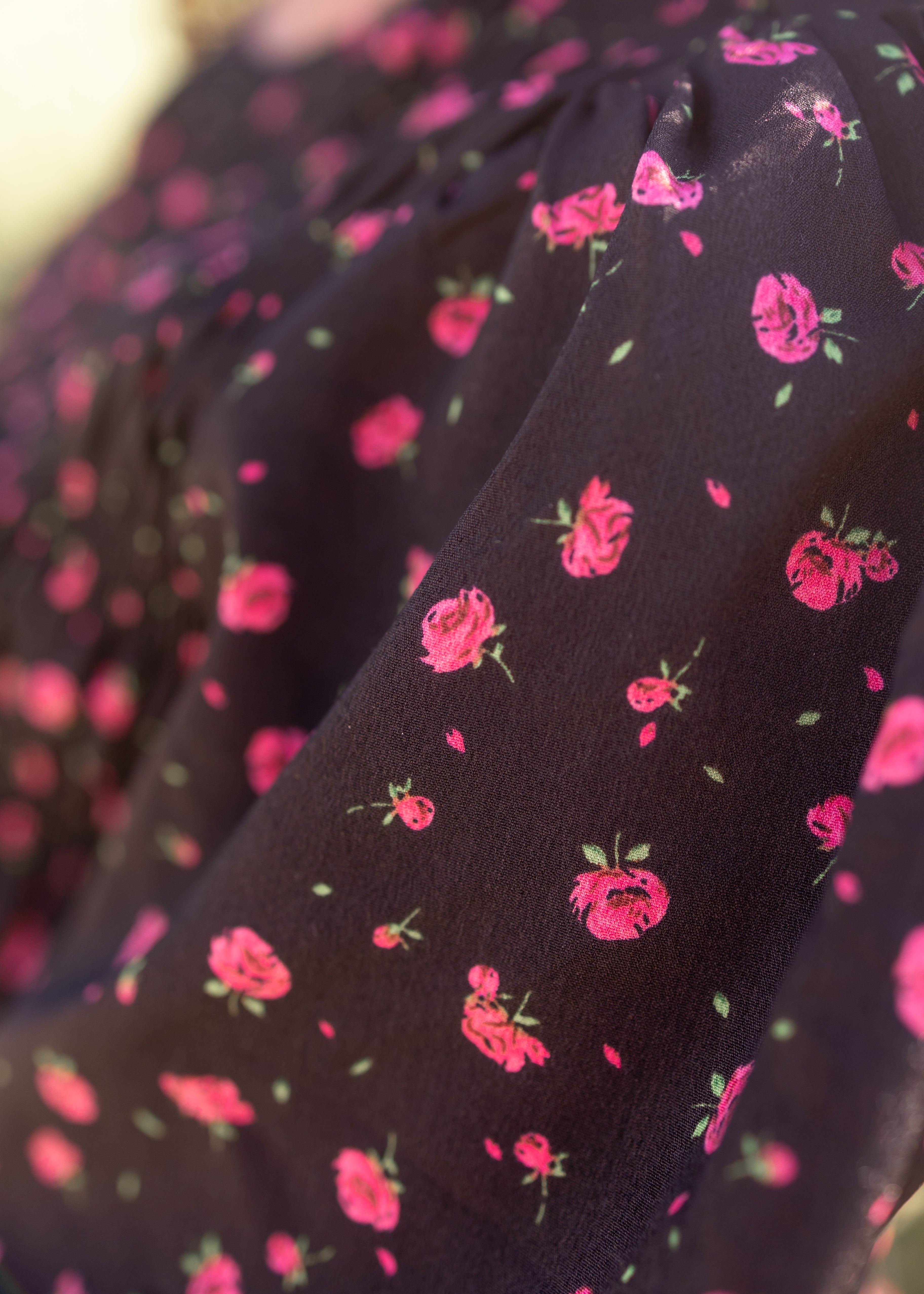 Josephine Black Floral Dress