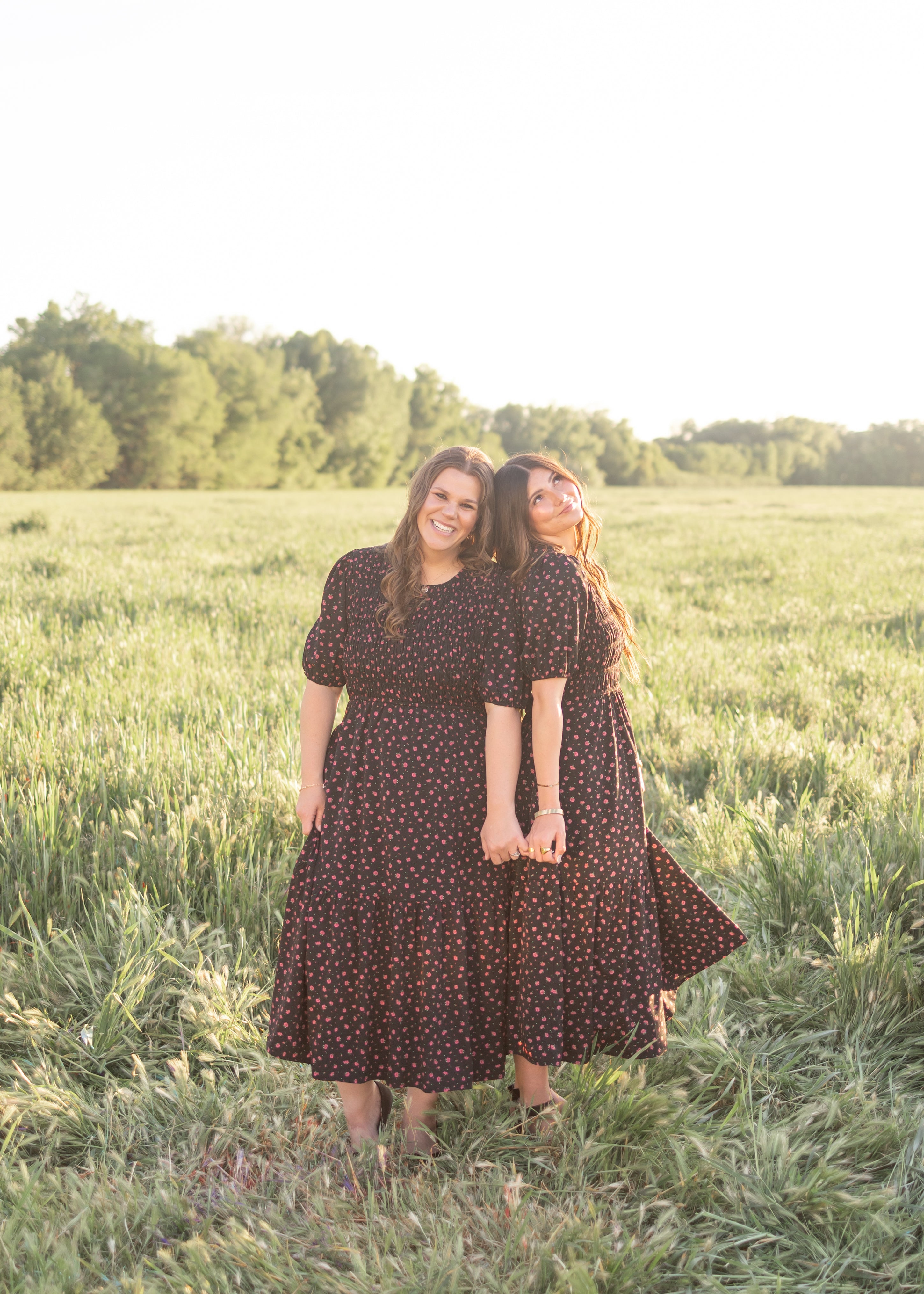 Josephine Black Floral Dress