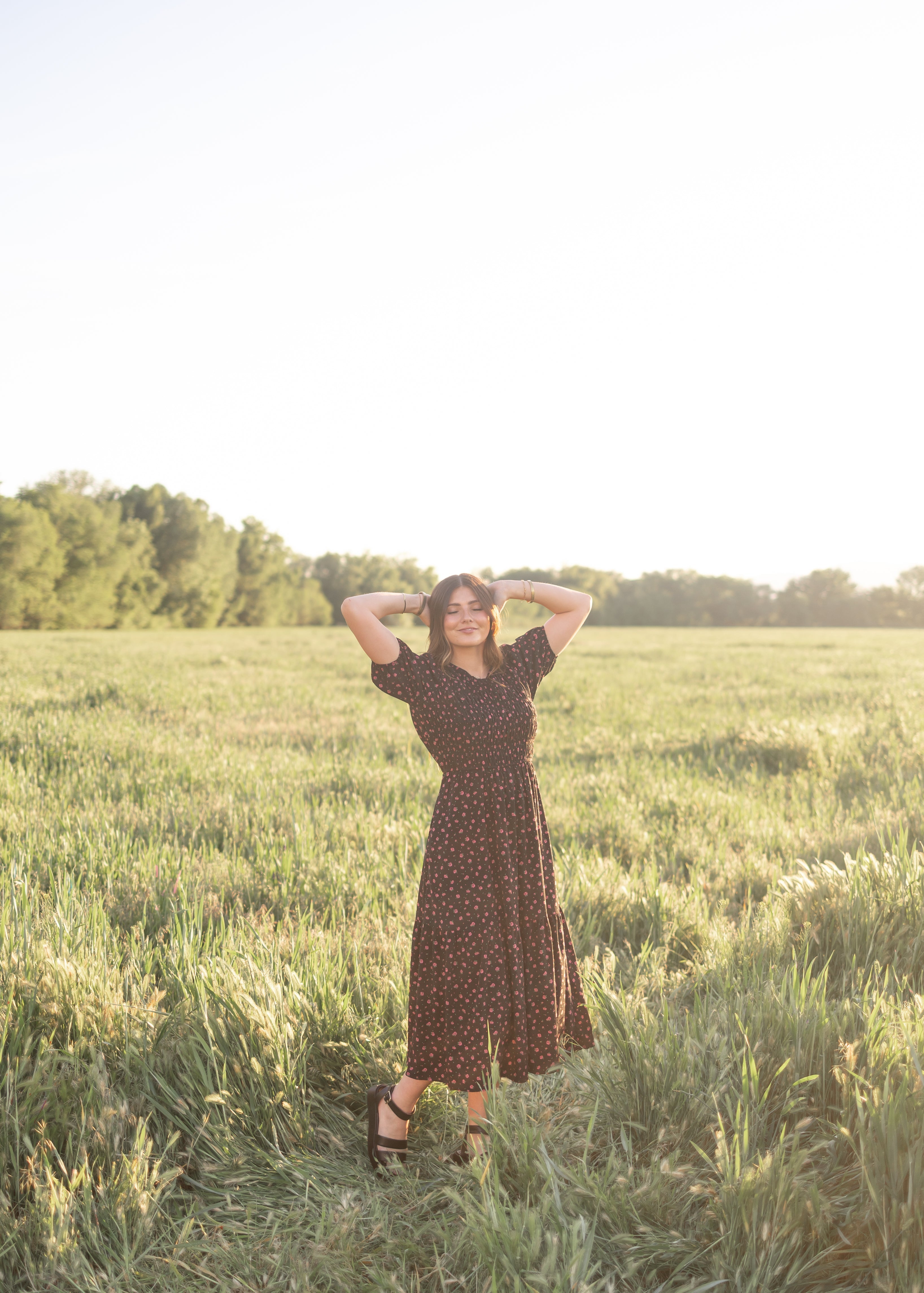 Josephine Black Floral Dress
