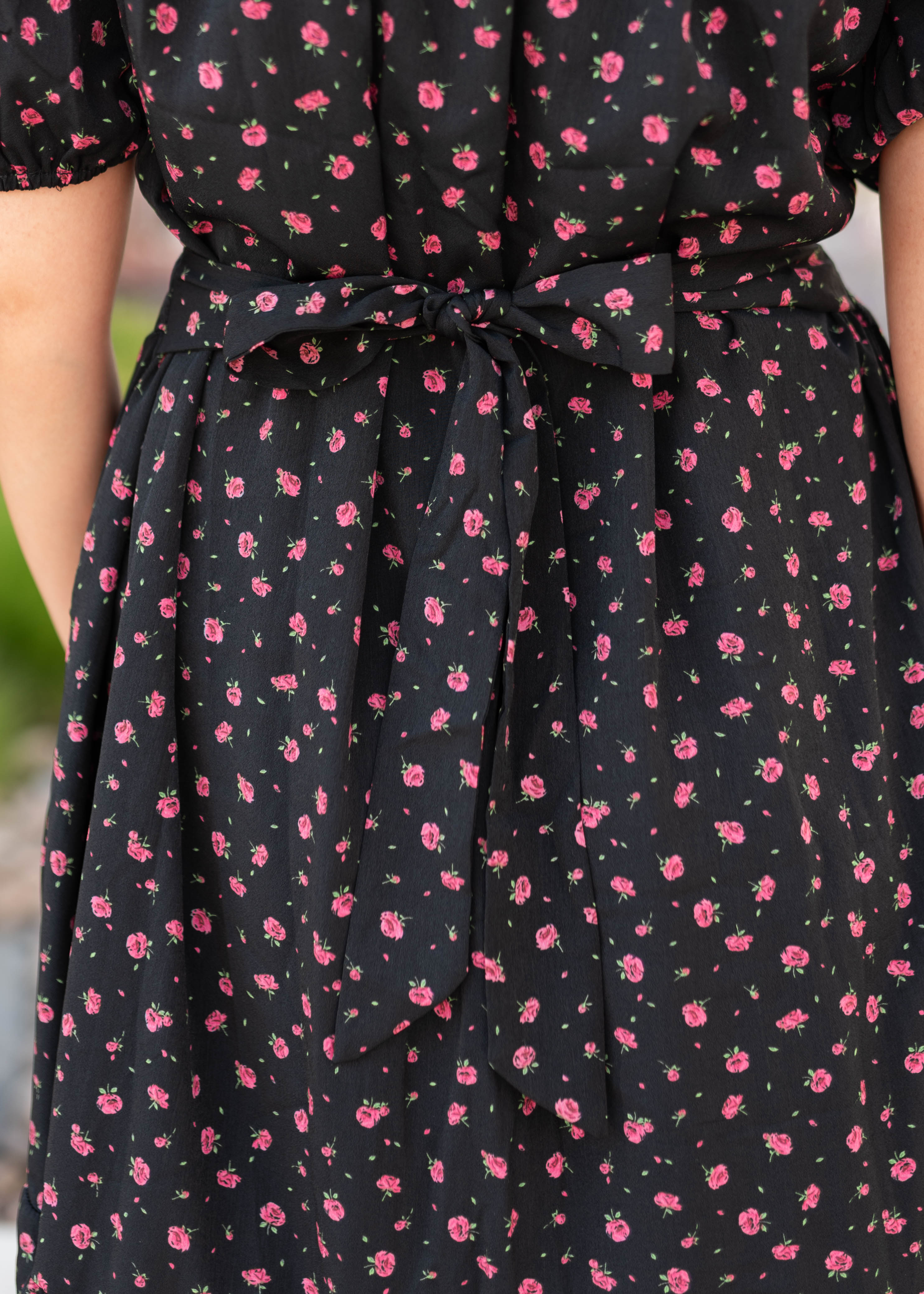 Josephine Black Floral Dress