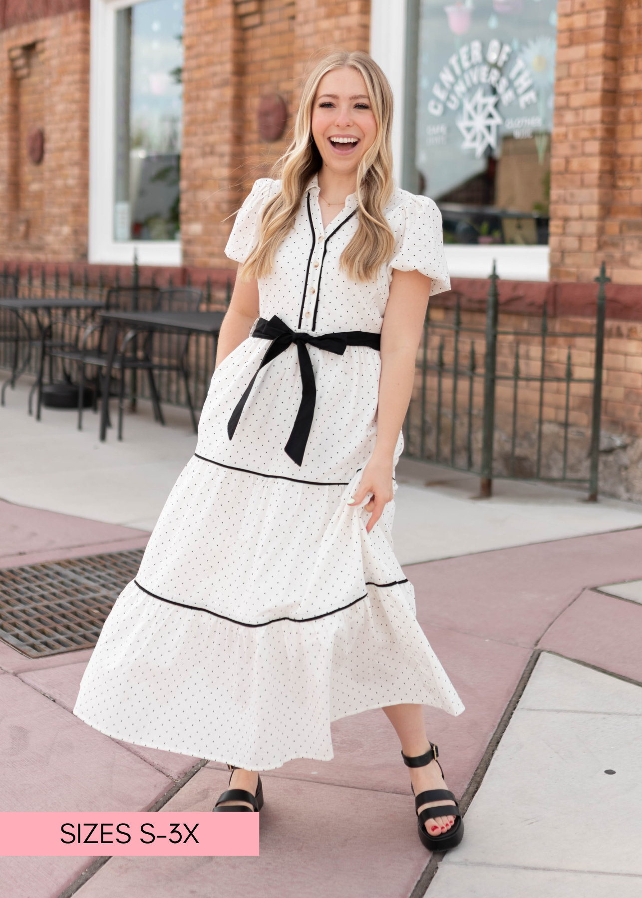 Josie Ivory Polka Dot Dress