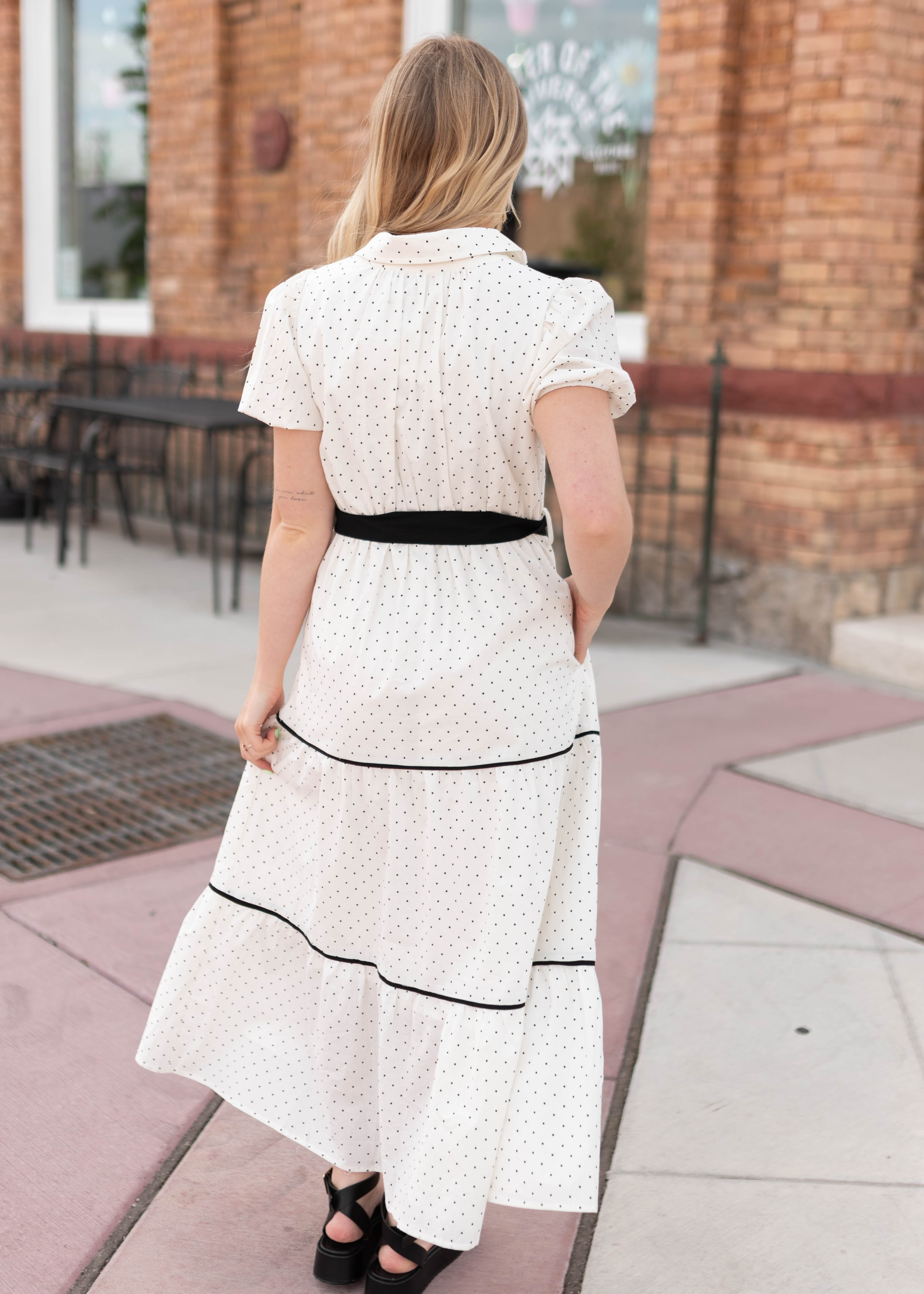 Josie Ivory Polka Dot Dress