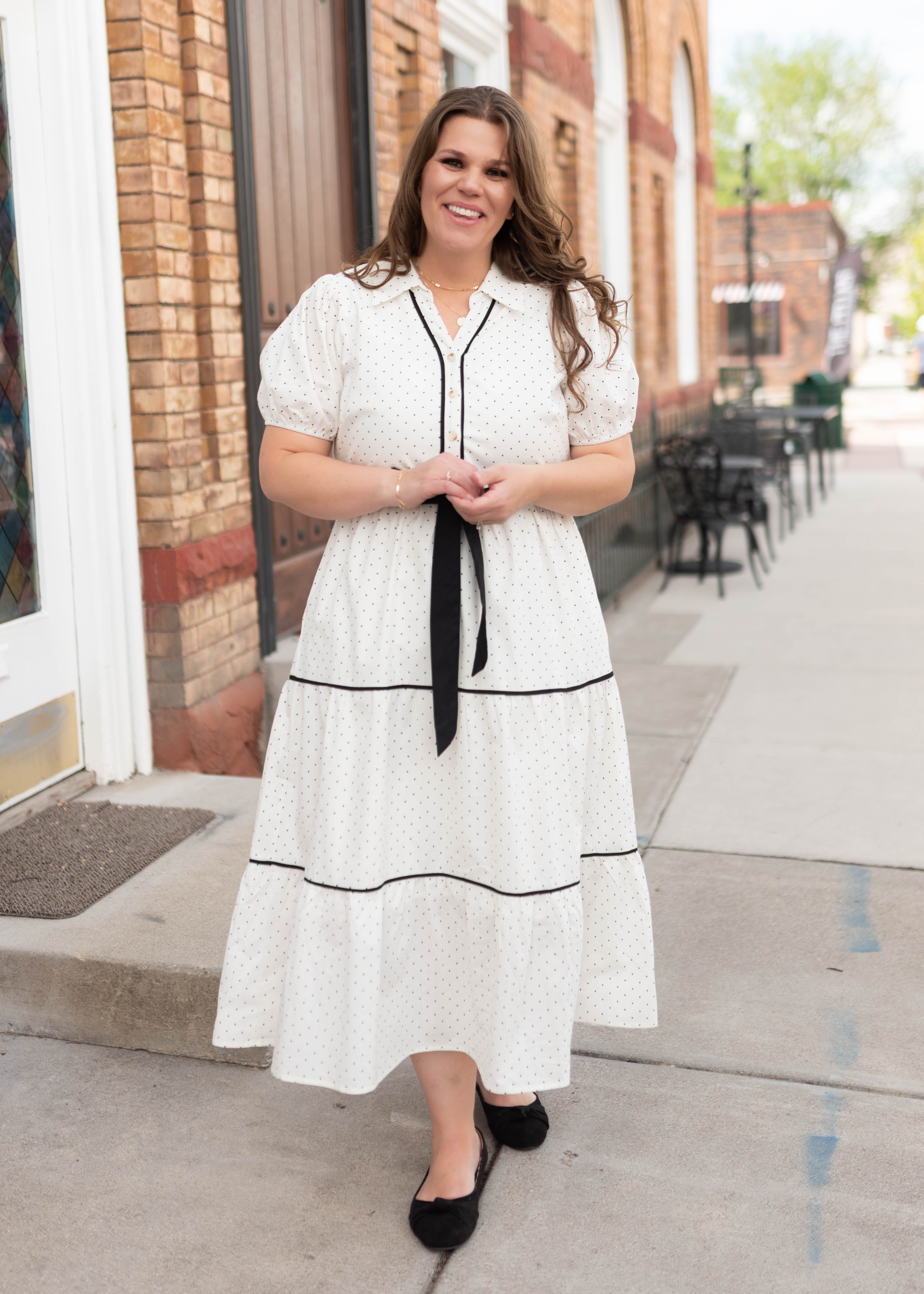 Josie Ivory Polka Dot Dress