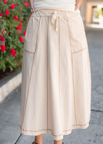 Juliet Cream Casual Skirt