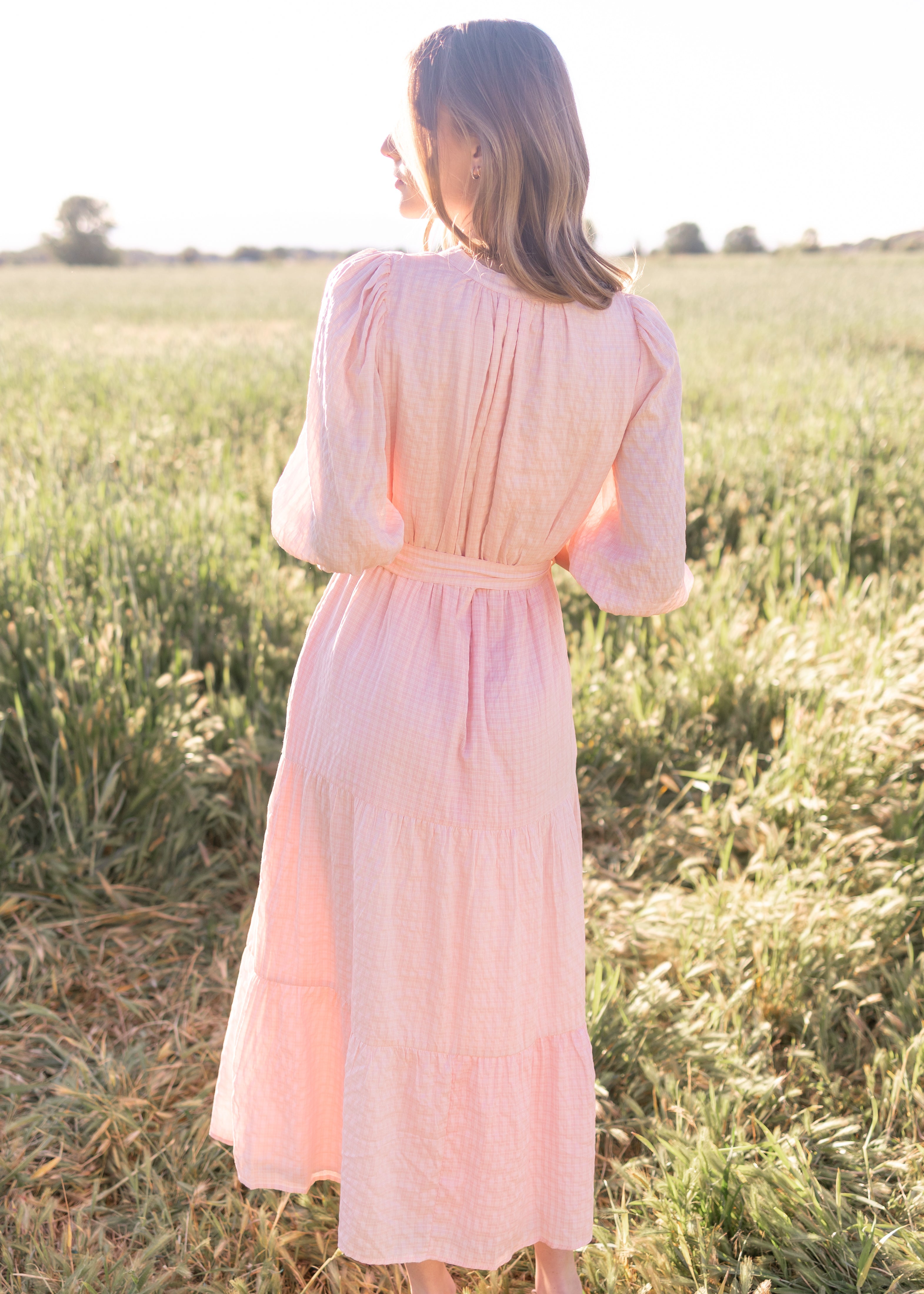 Kathleen Pink Patterned Dress