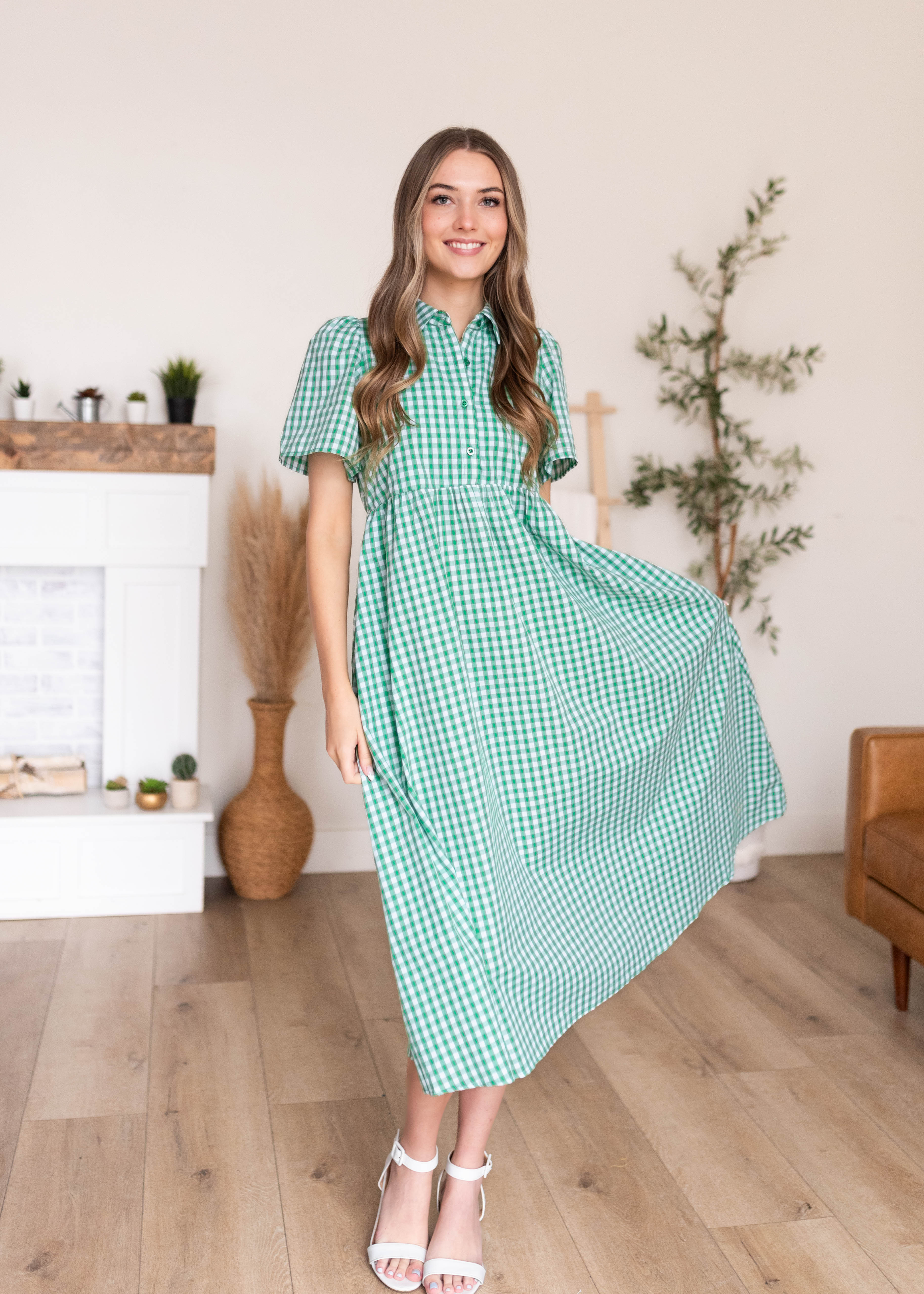 Kathryn Green Gingham Dress