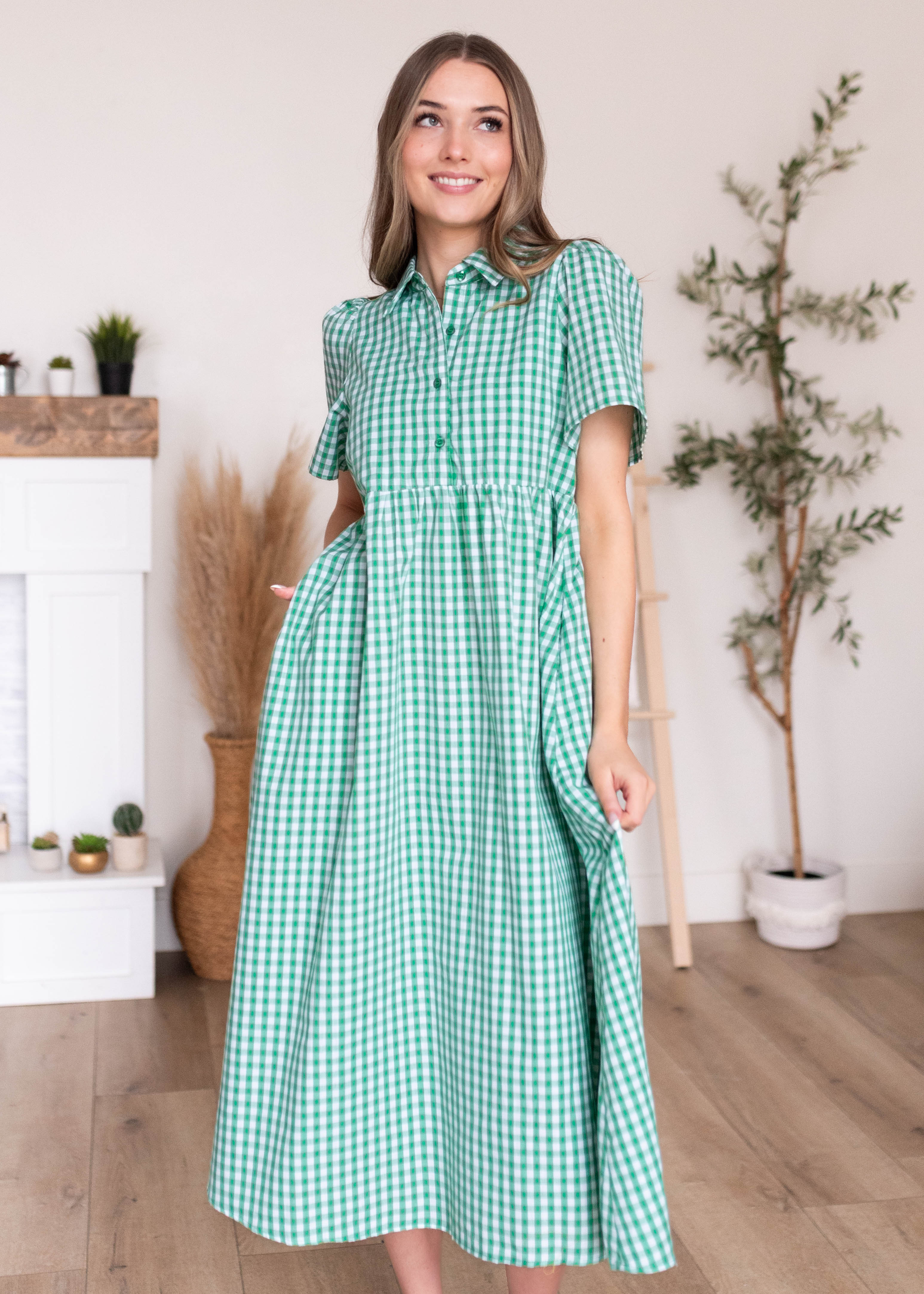 Kathryn Green Gingham Dress
