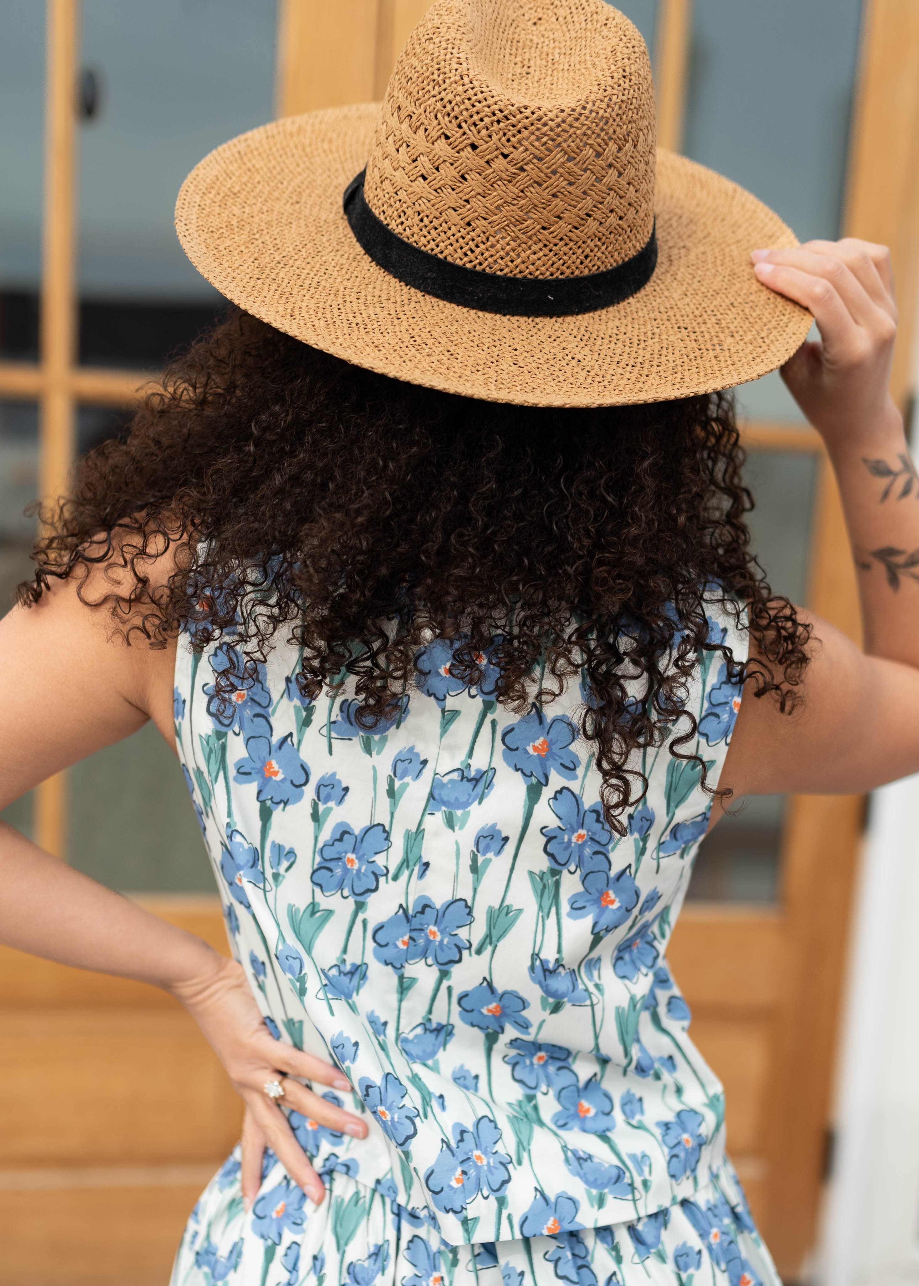 Kenna Blue Floral Sleeveless Top