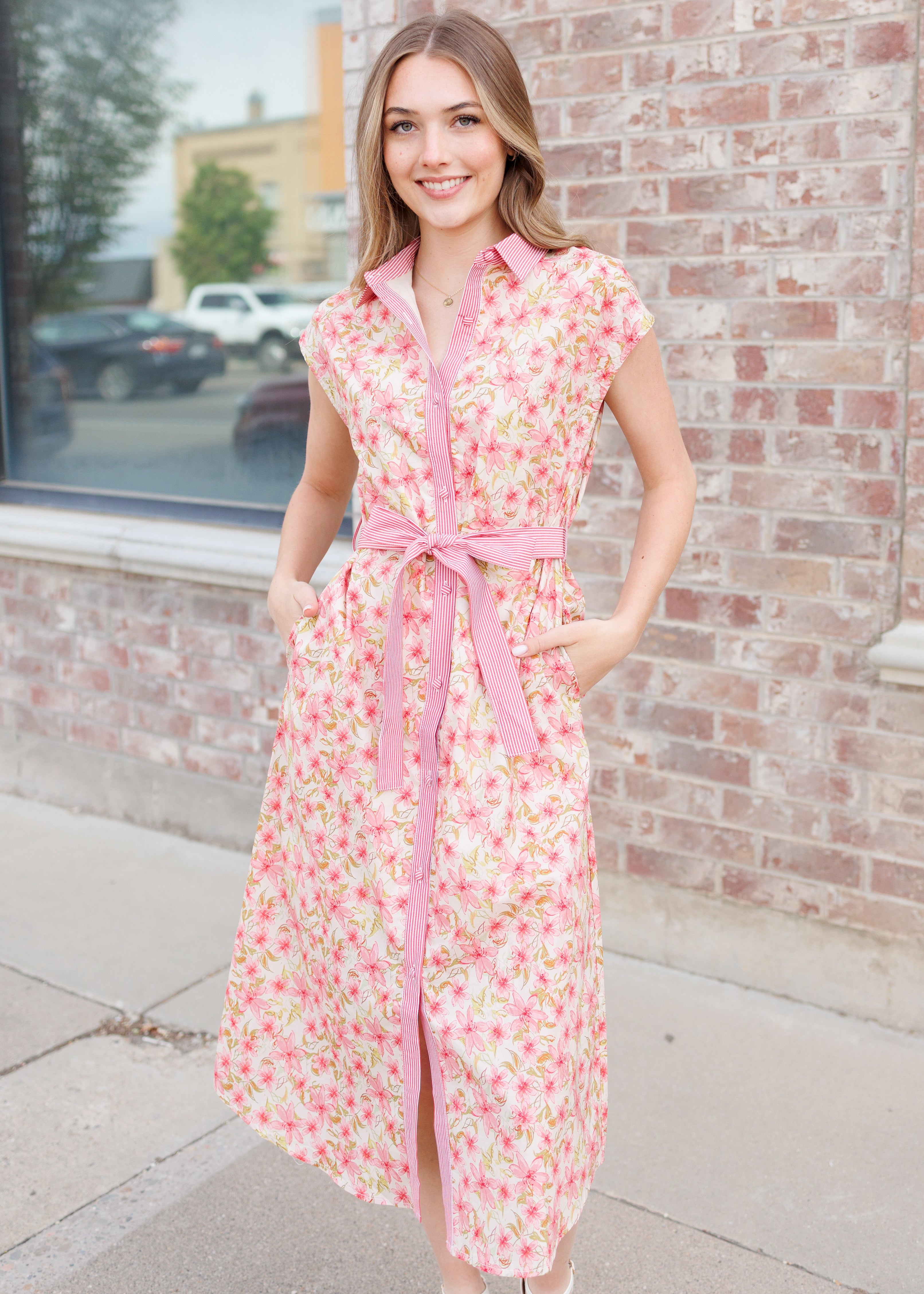 Kennedy Pink Floral Dress