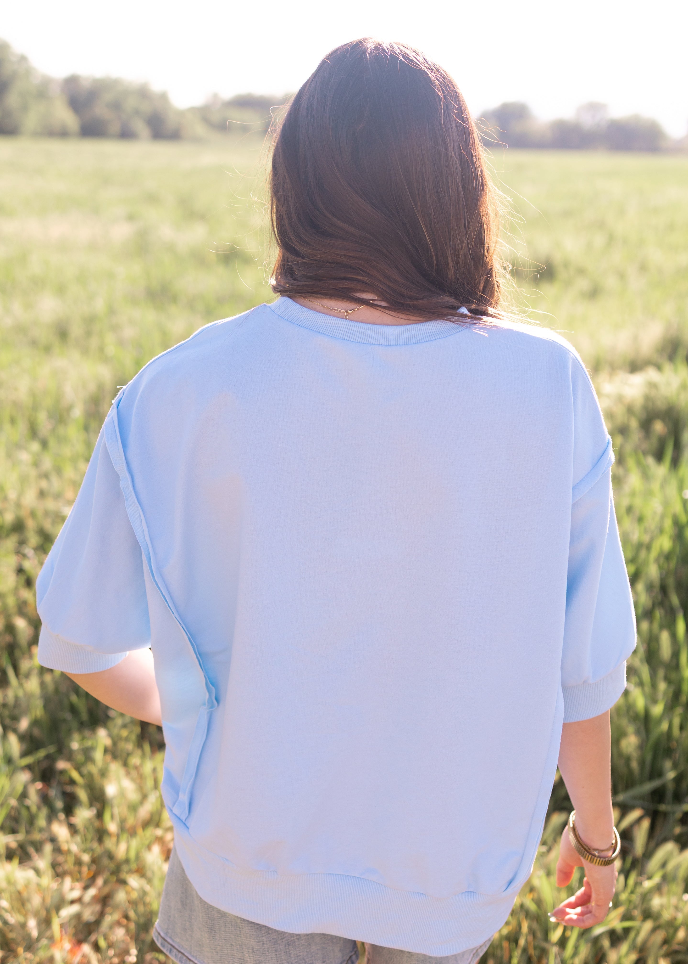Kim Blue American Flag Shirt