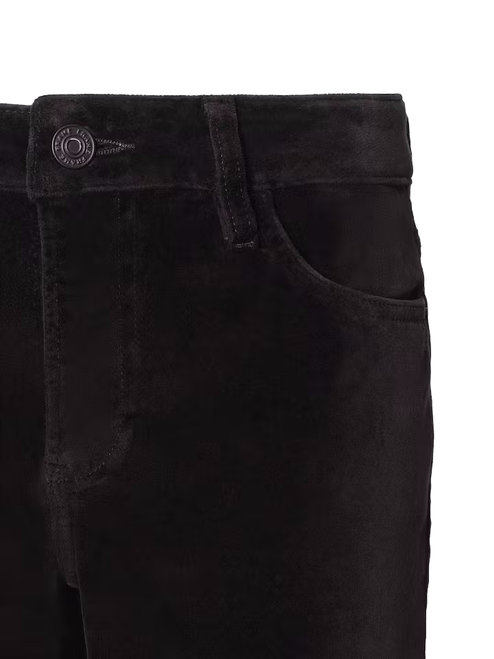 Le Crop Mini Boot Velveteen - Black