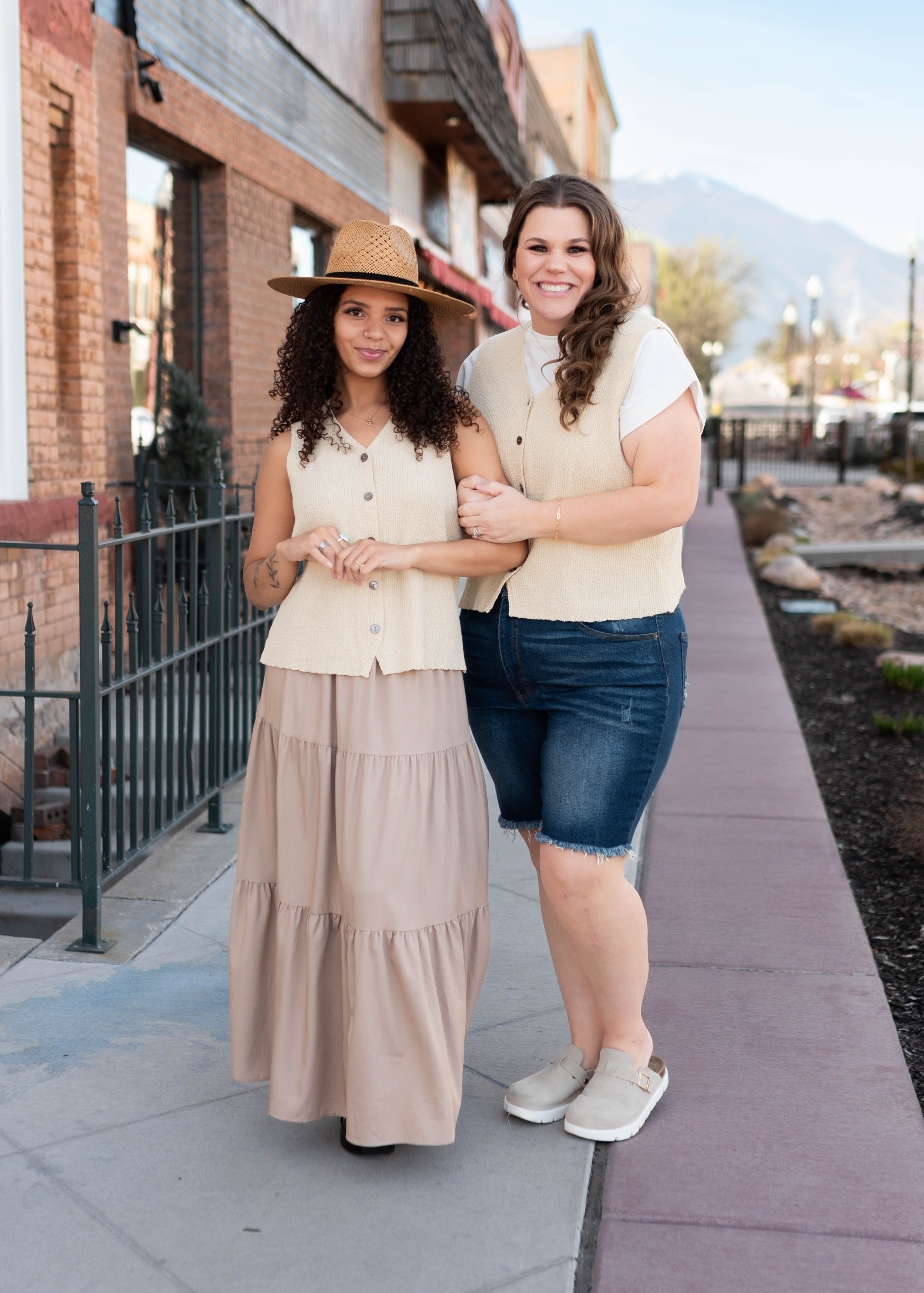 Lauryn Oatmeal Button Up Vest