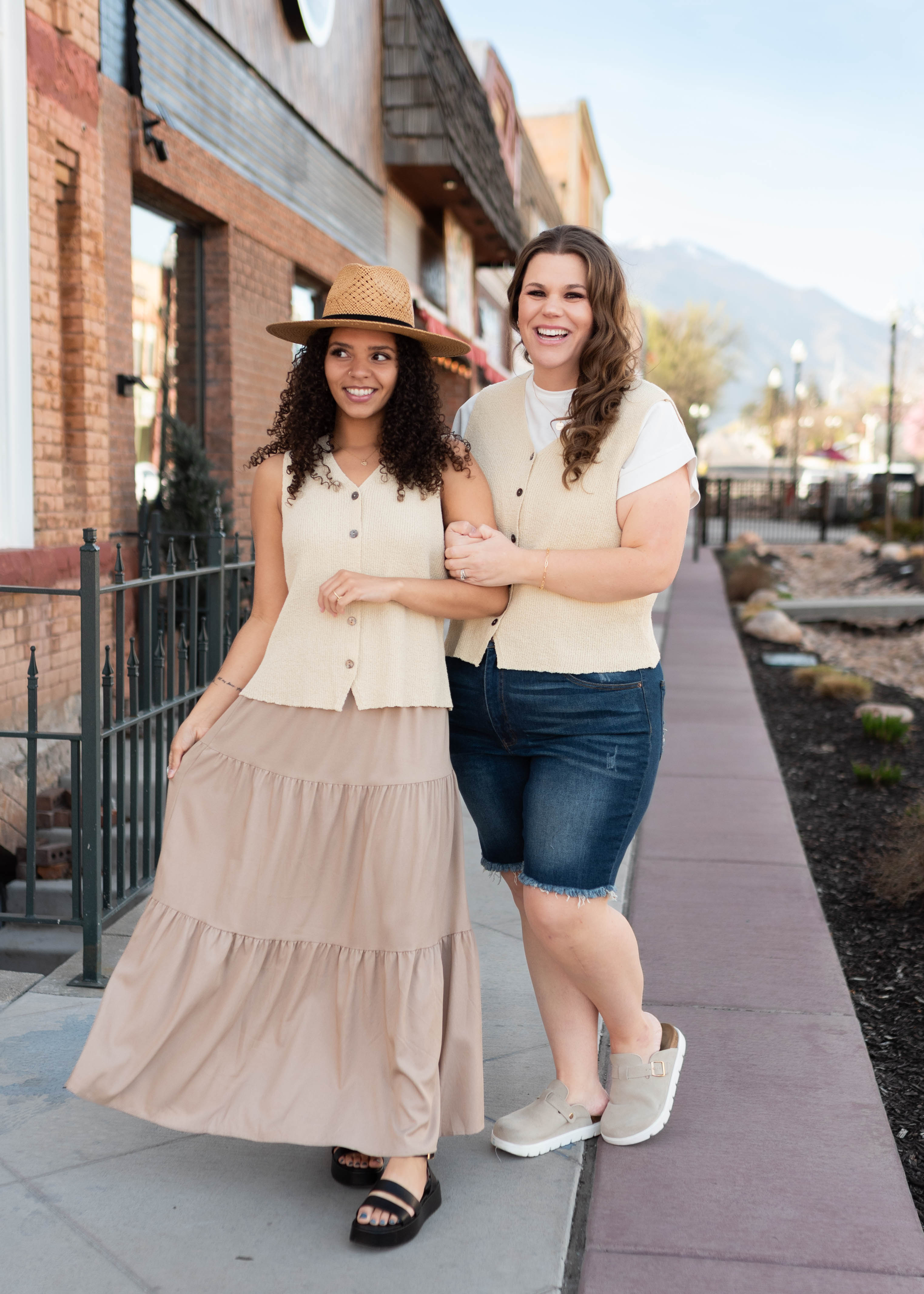 Lauryn Oatmeal Button Up Vest