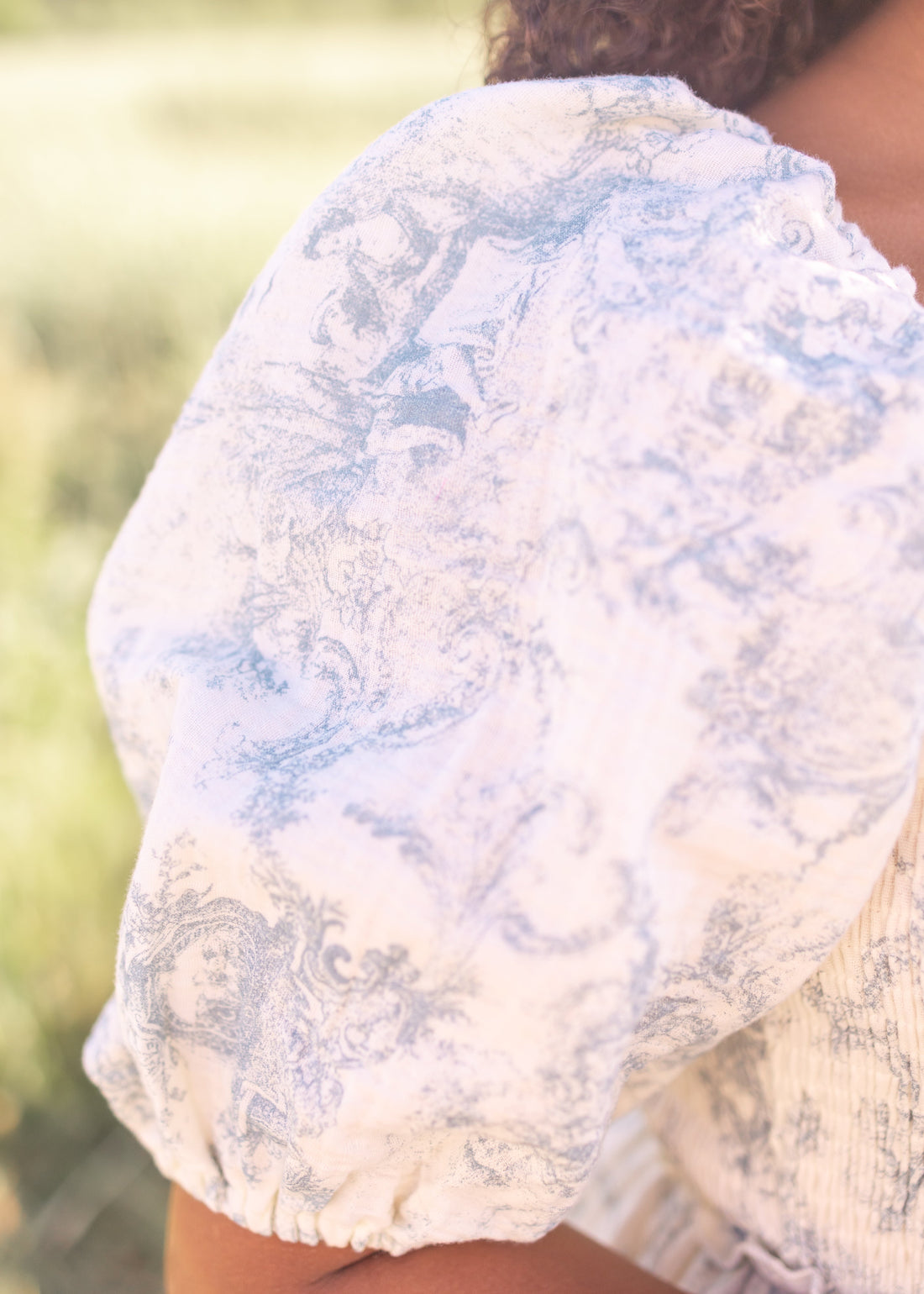 Lea Blue Patterned Dress