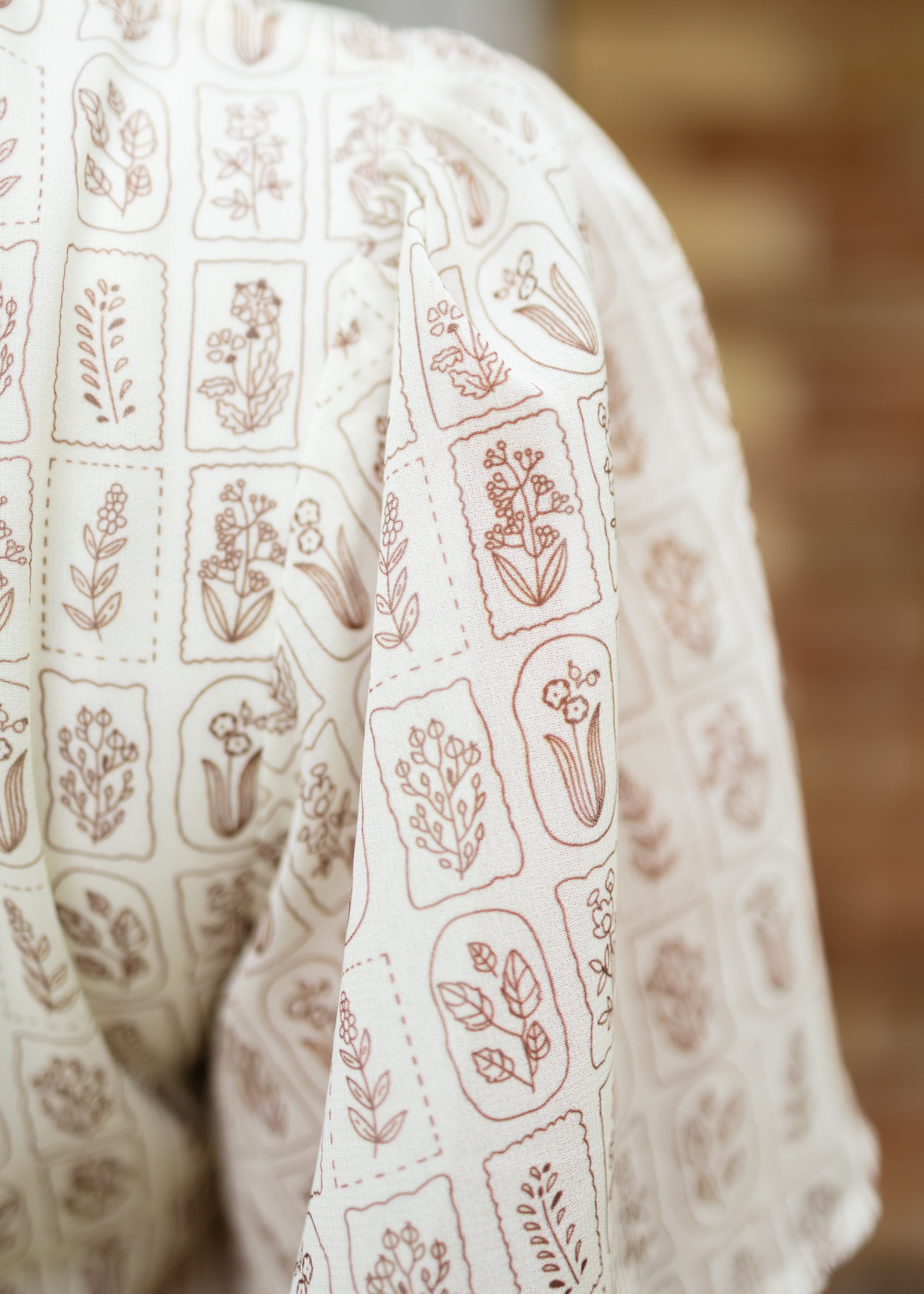 Lena & Lou Morgan Cream Patterned Dress