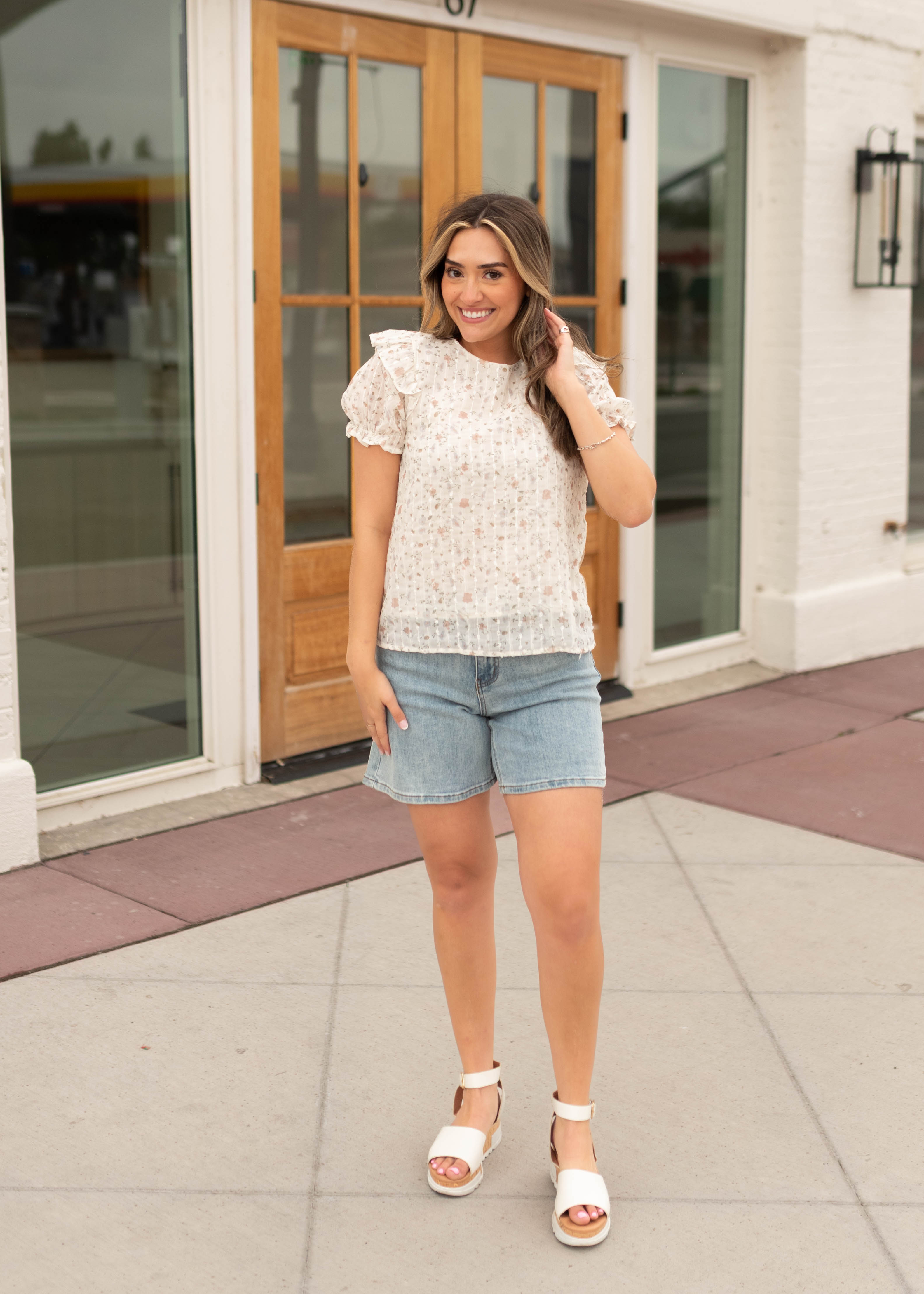 Lexi Ivory Floral Blouse