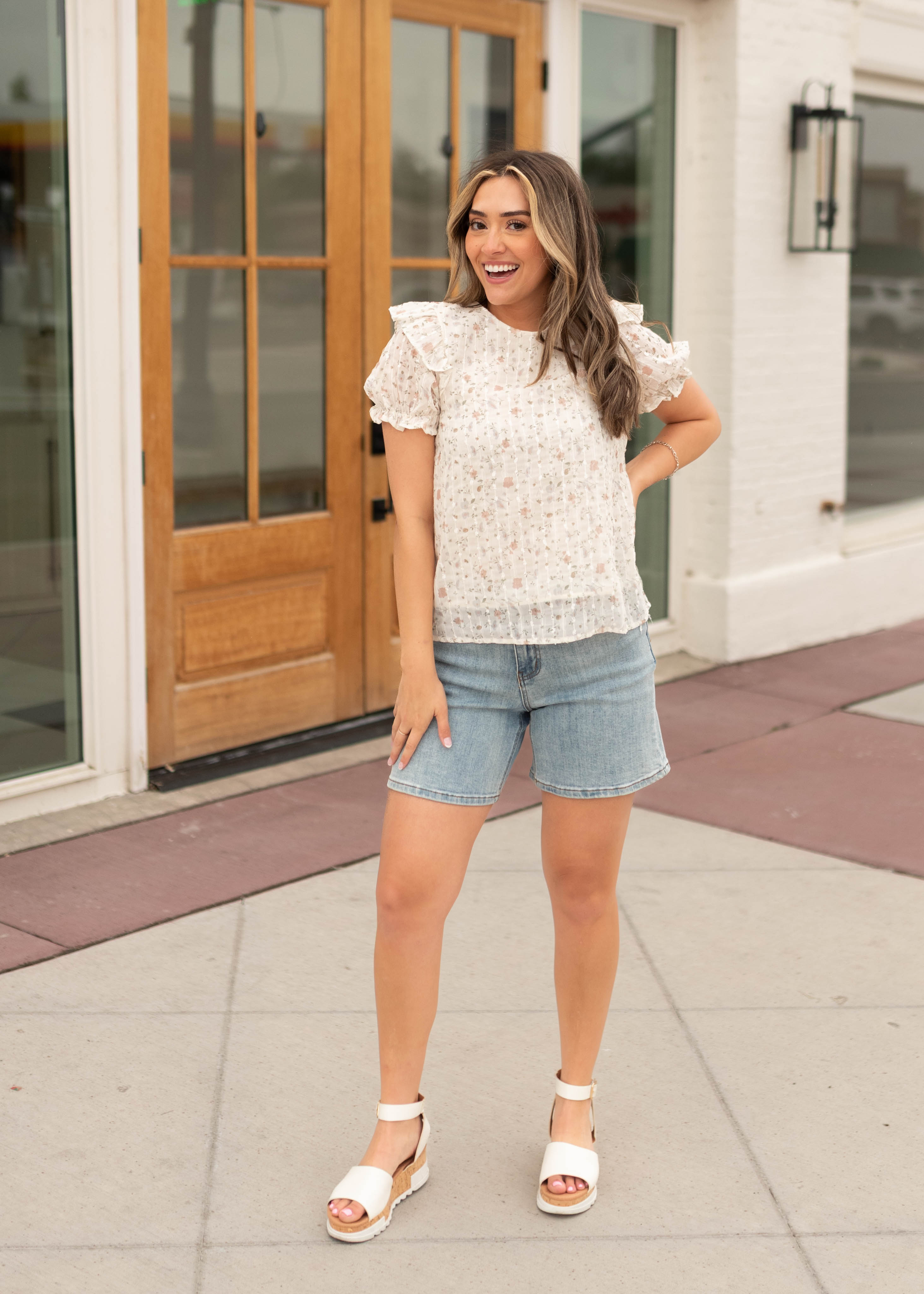 Lexi Ivory Floral Blouse