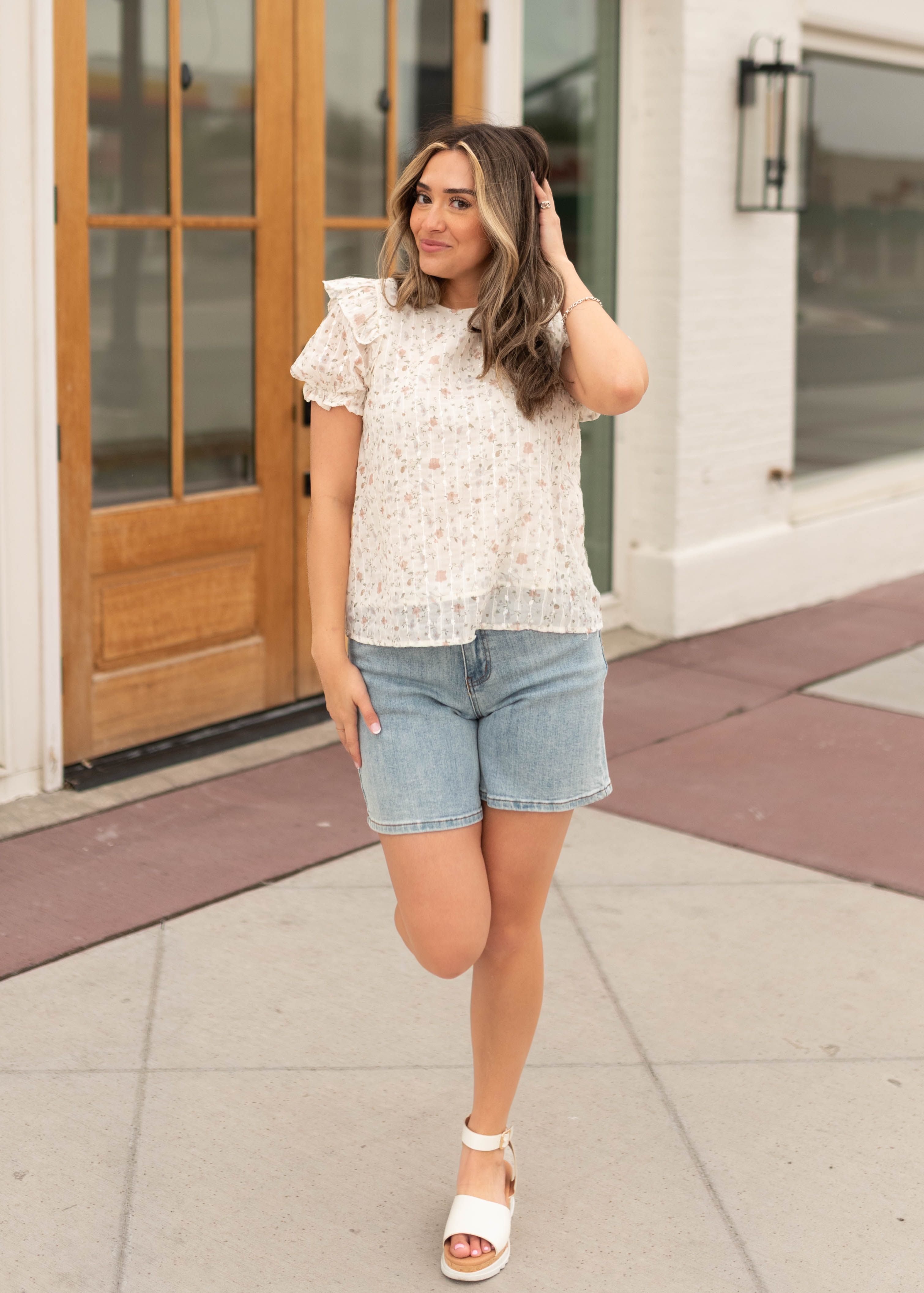 Lexi Ivory Floral Blouse