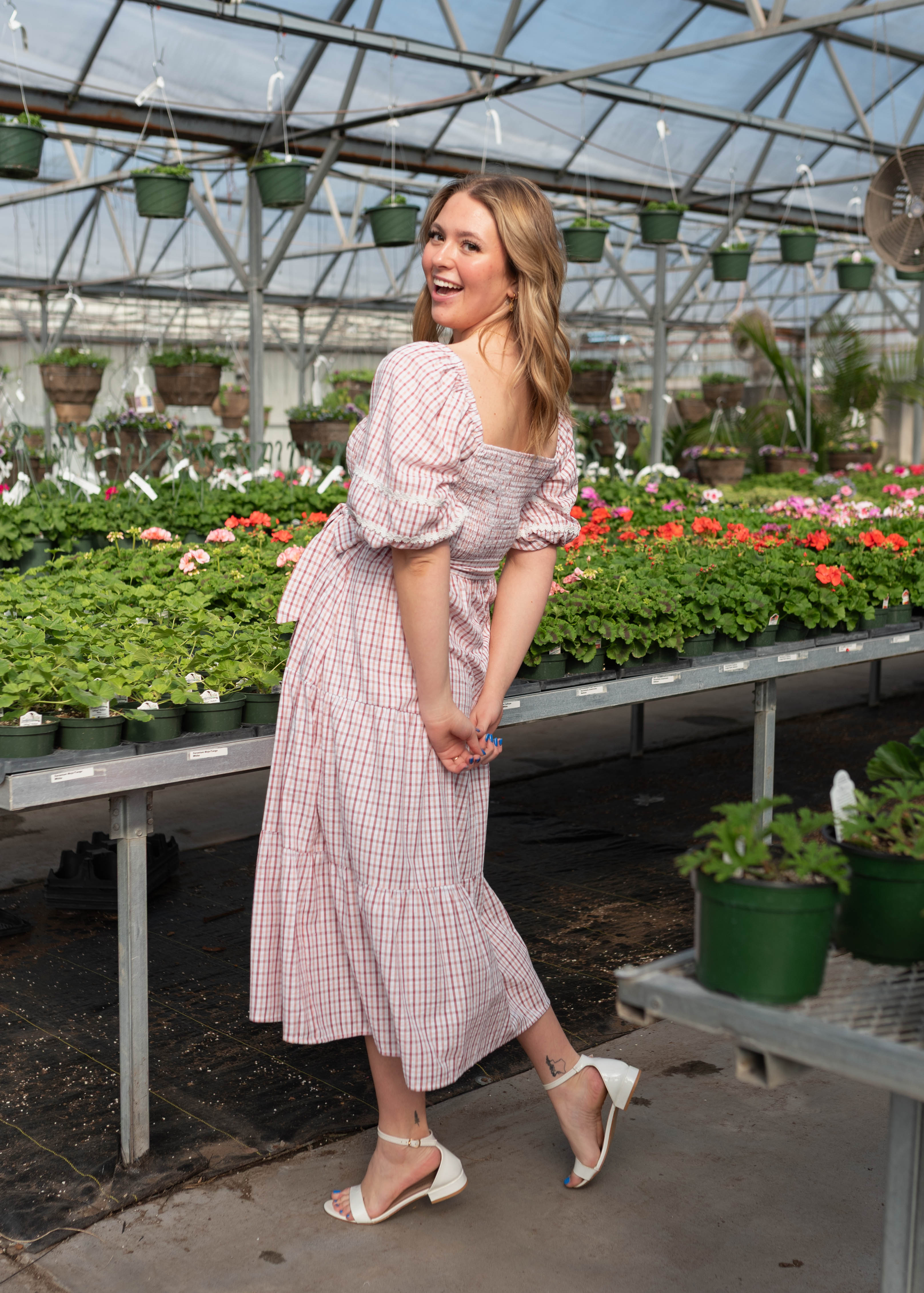 Lexie Pink Gingham Dress