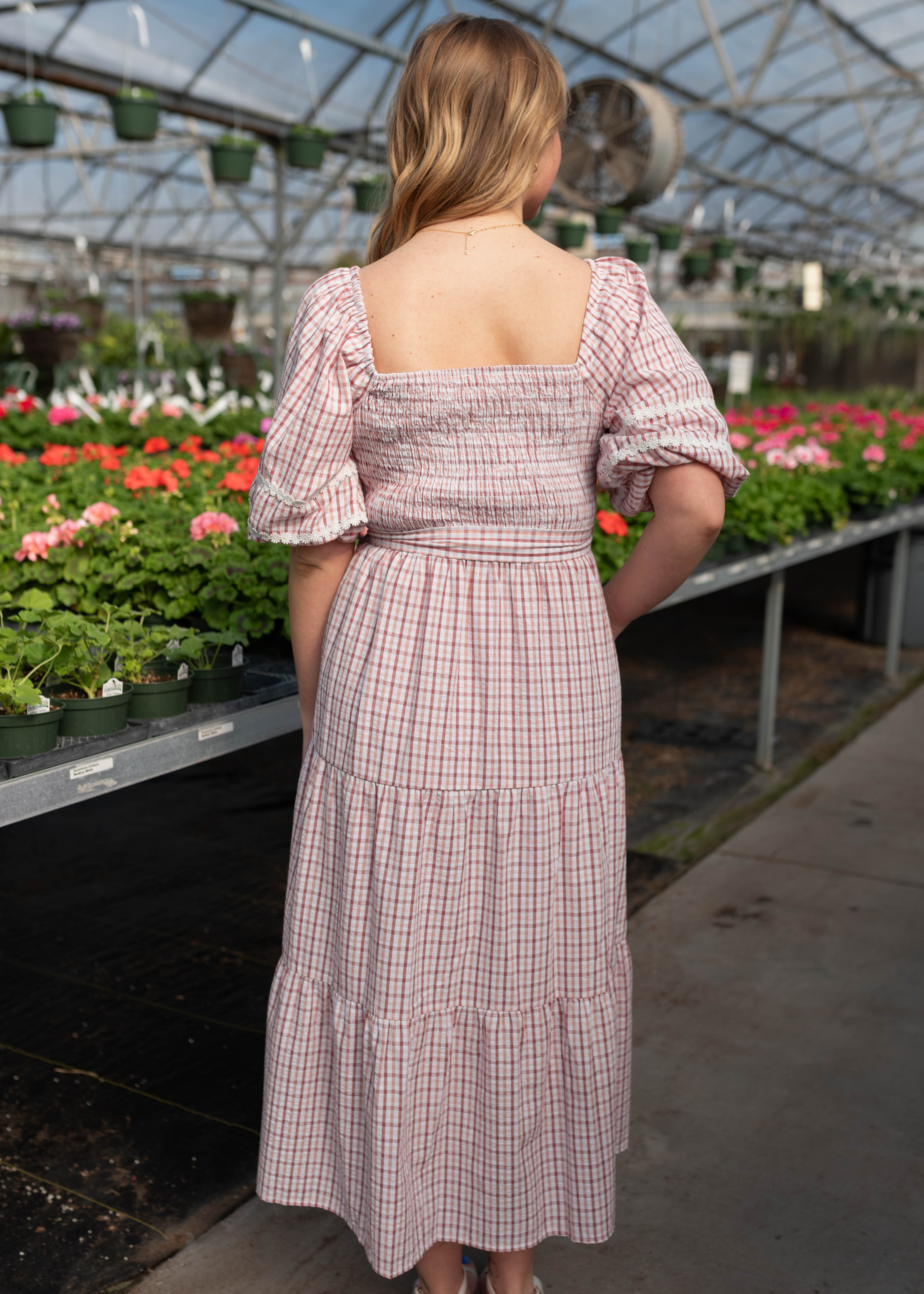 Lexie Pink Gingham Dress