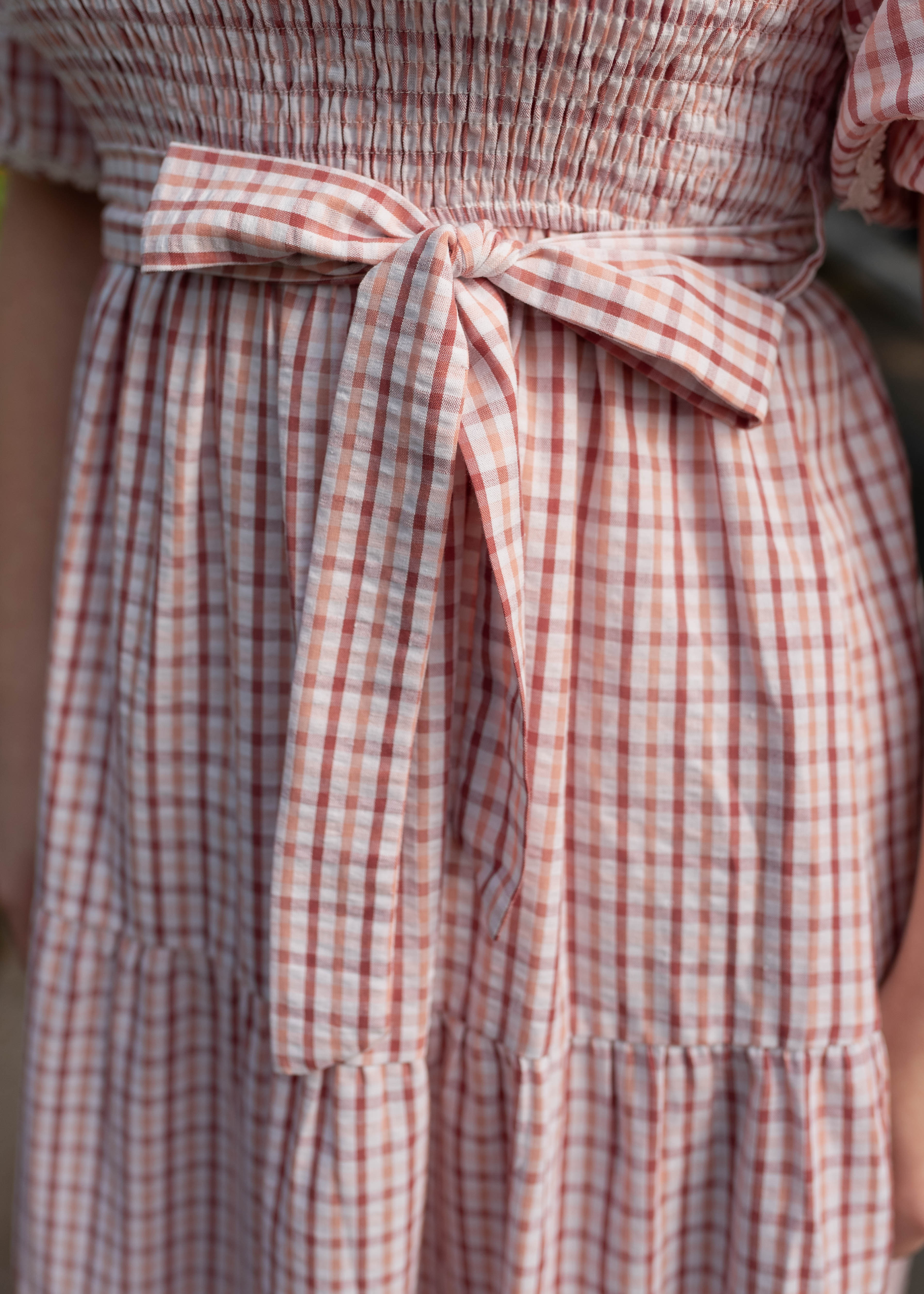 Lexie Pink Gingham Dress