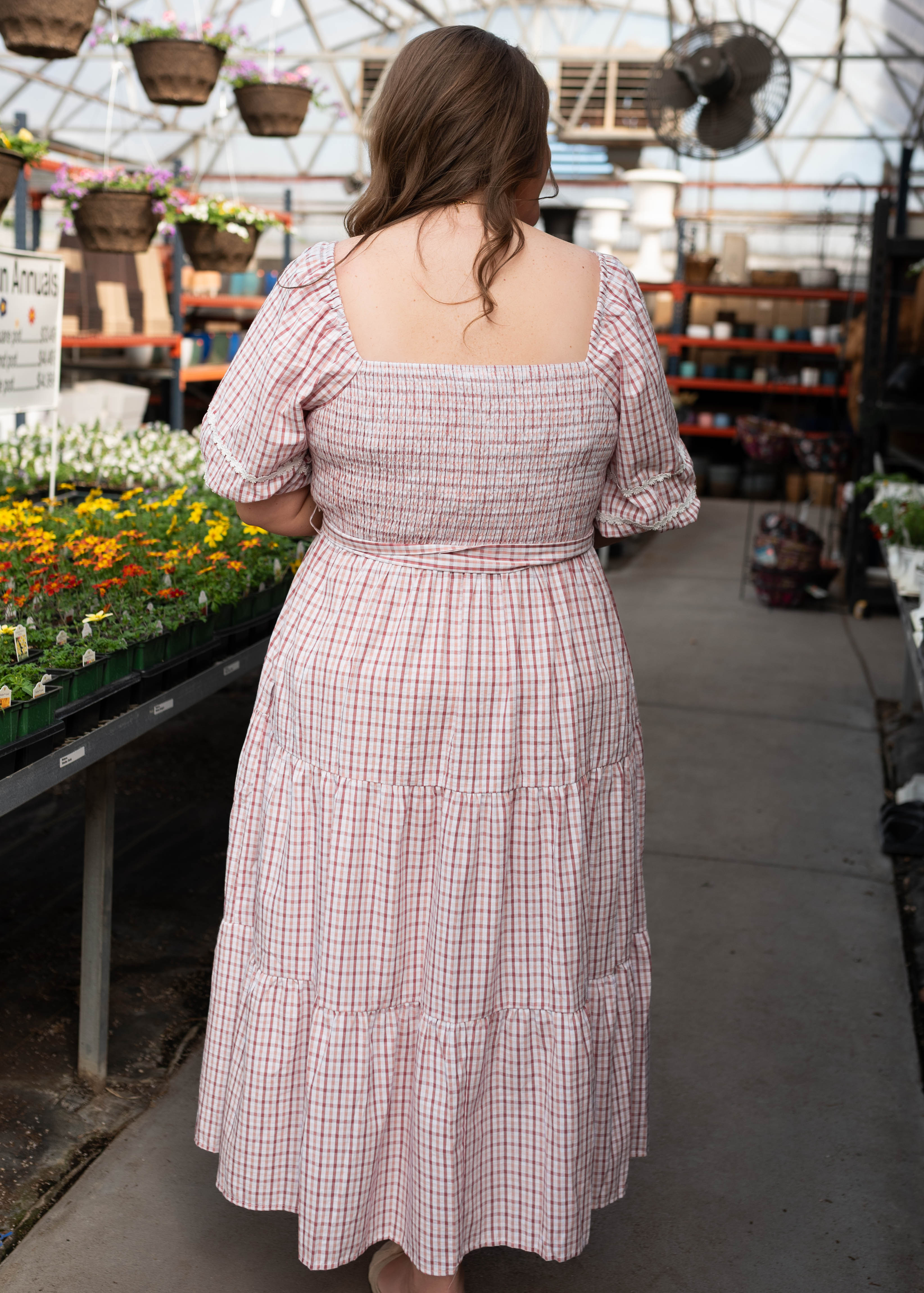 Lexie Pink Gingham Dress
