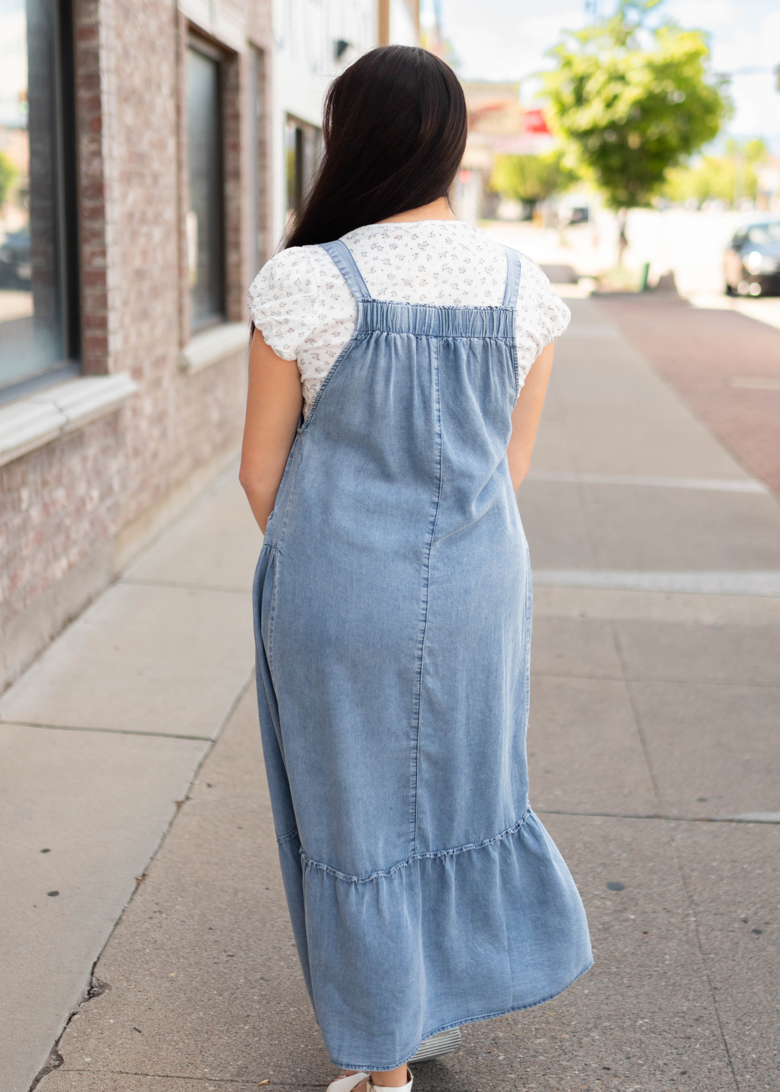 Lila Dark Denim Jumper Dress