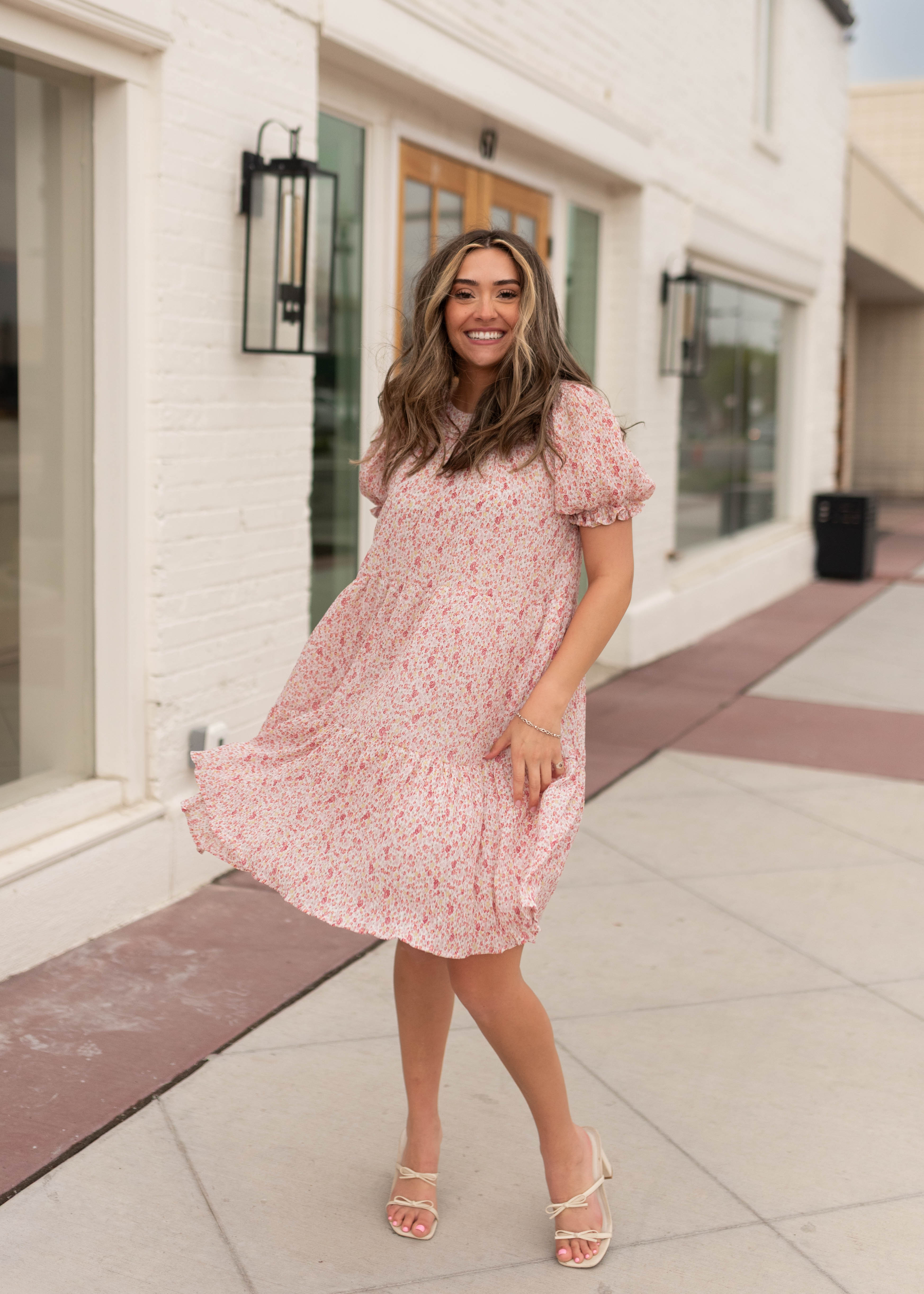 Lilliana Pink Floral Dress