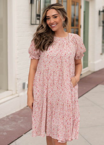 Lilliana Pink Floral Dress