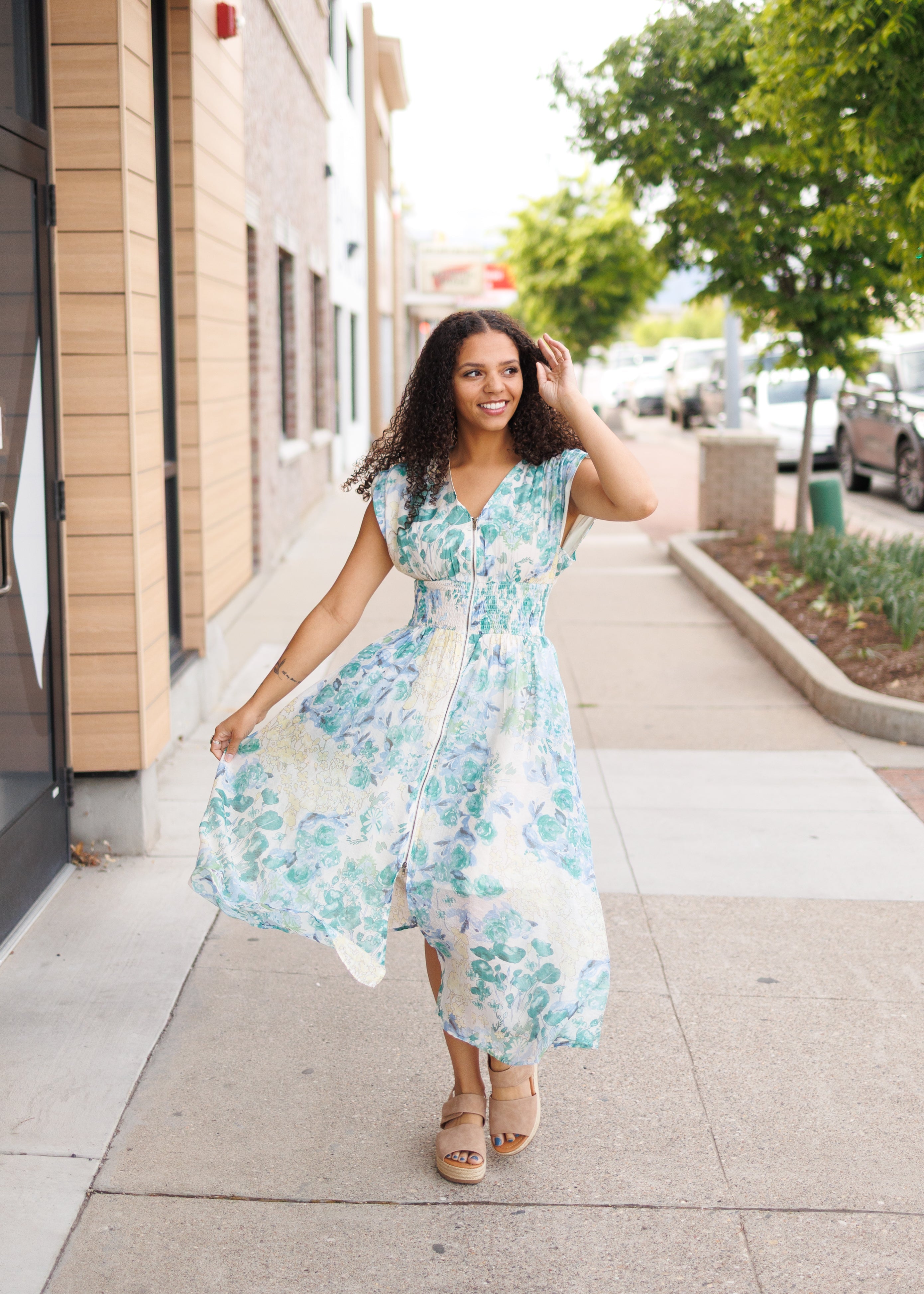 Lilly Multi Color Floral Dress