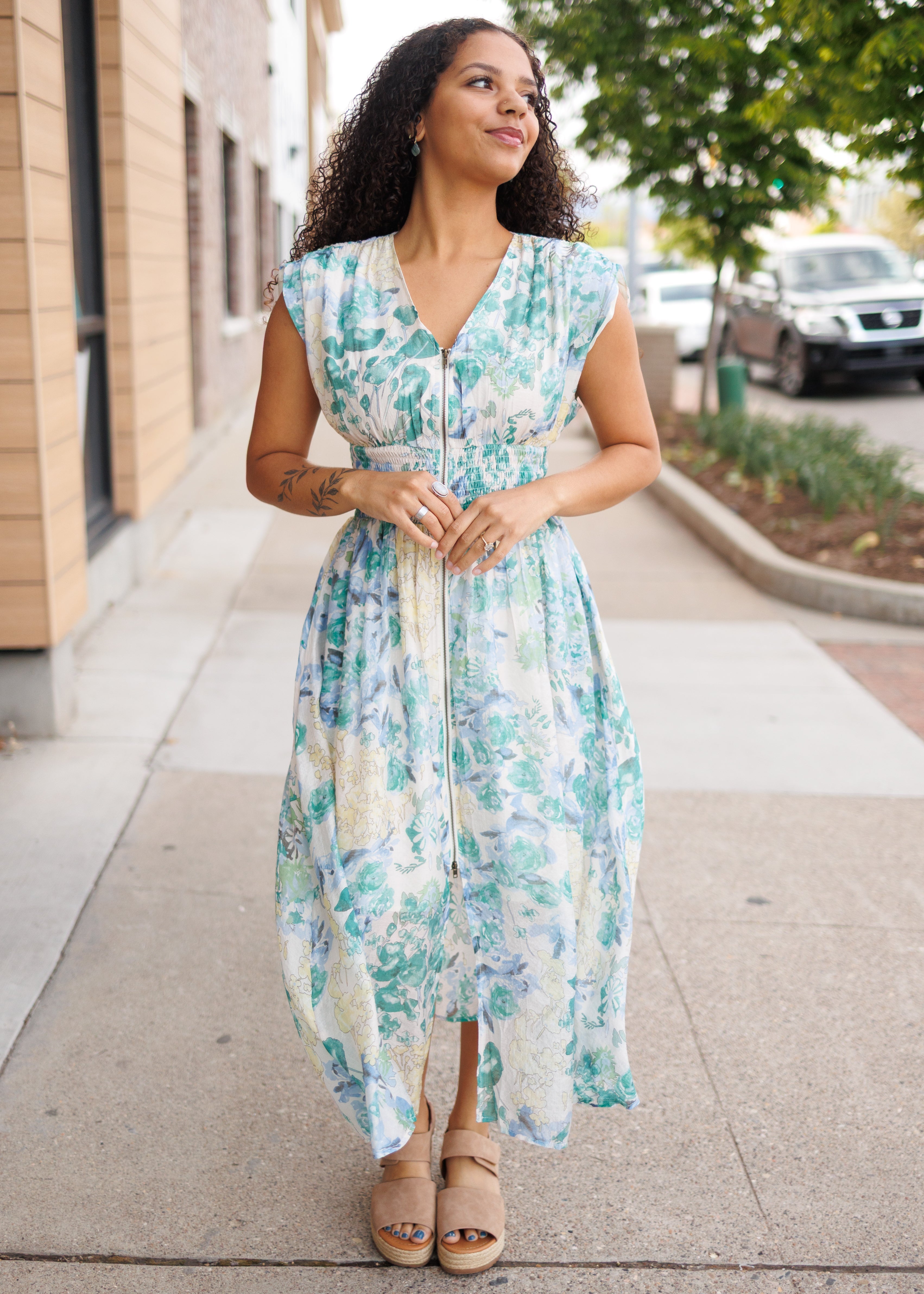 Lilly Multi Color Floral Dress