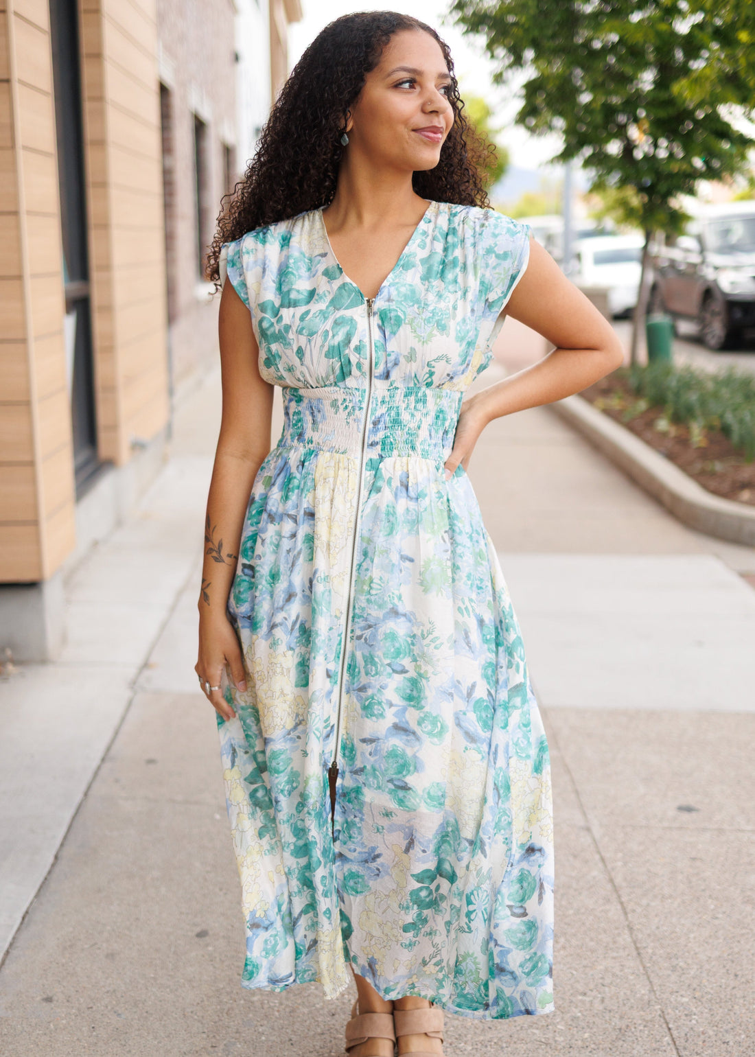 Lilly Multi Color Floral Dress
