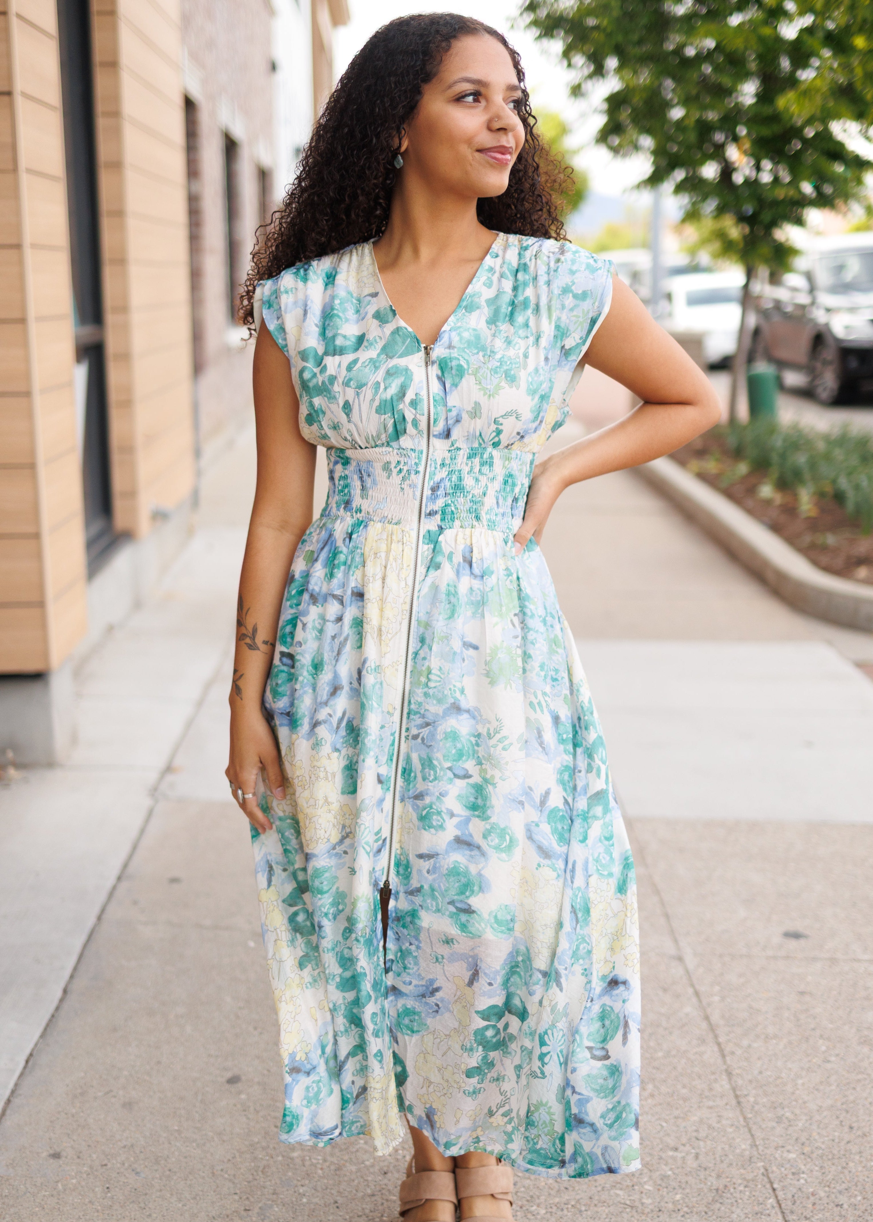 Lilly Multi Color Floral Dress