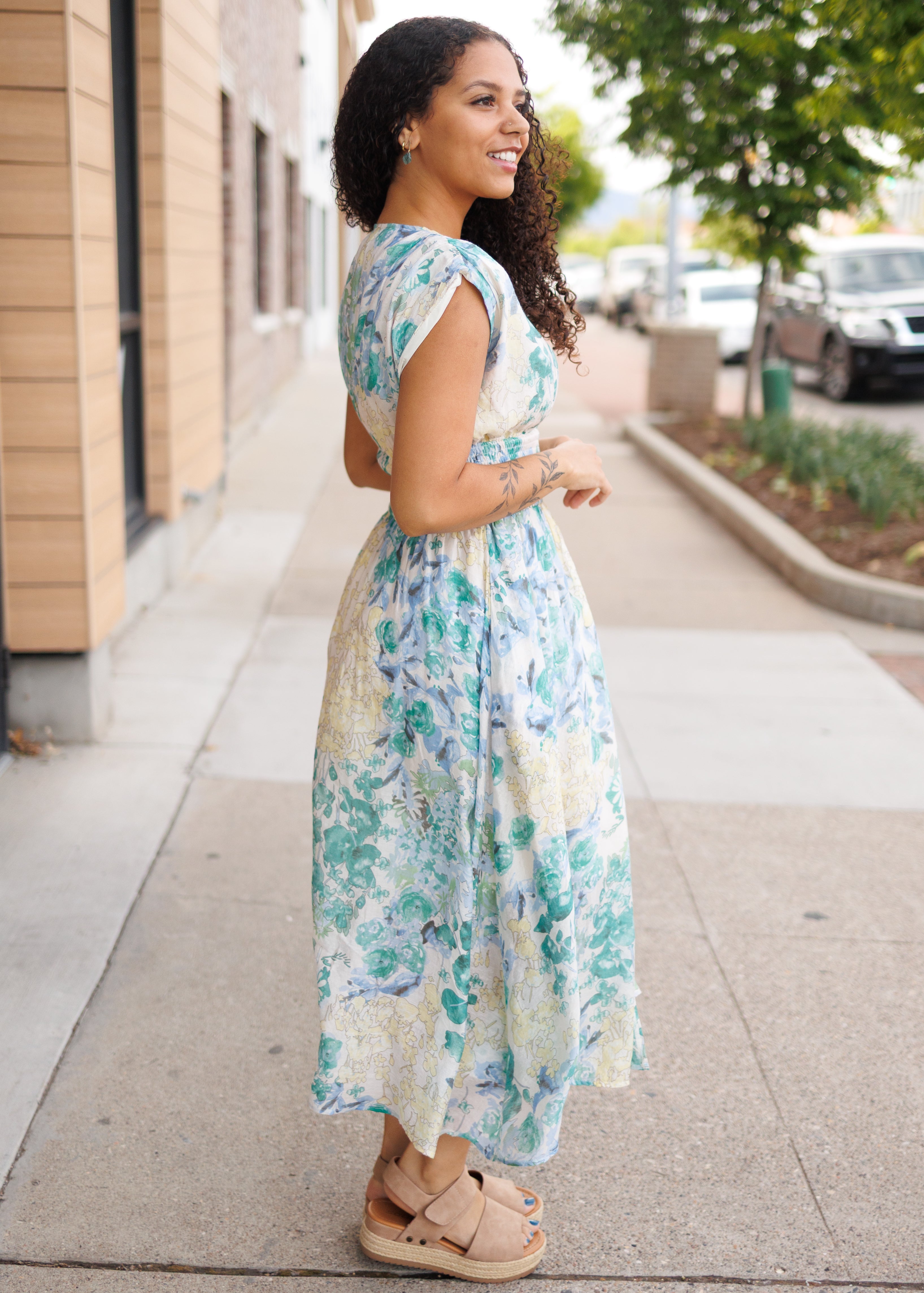 Lilly Multi Color Floral Dress