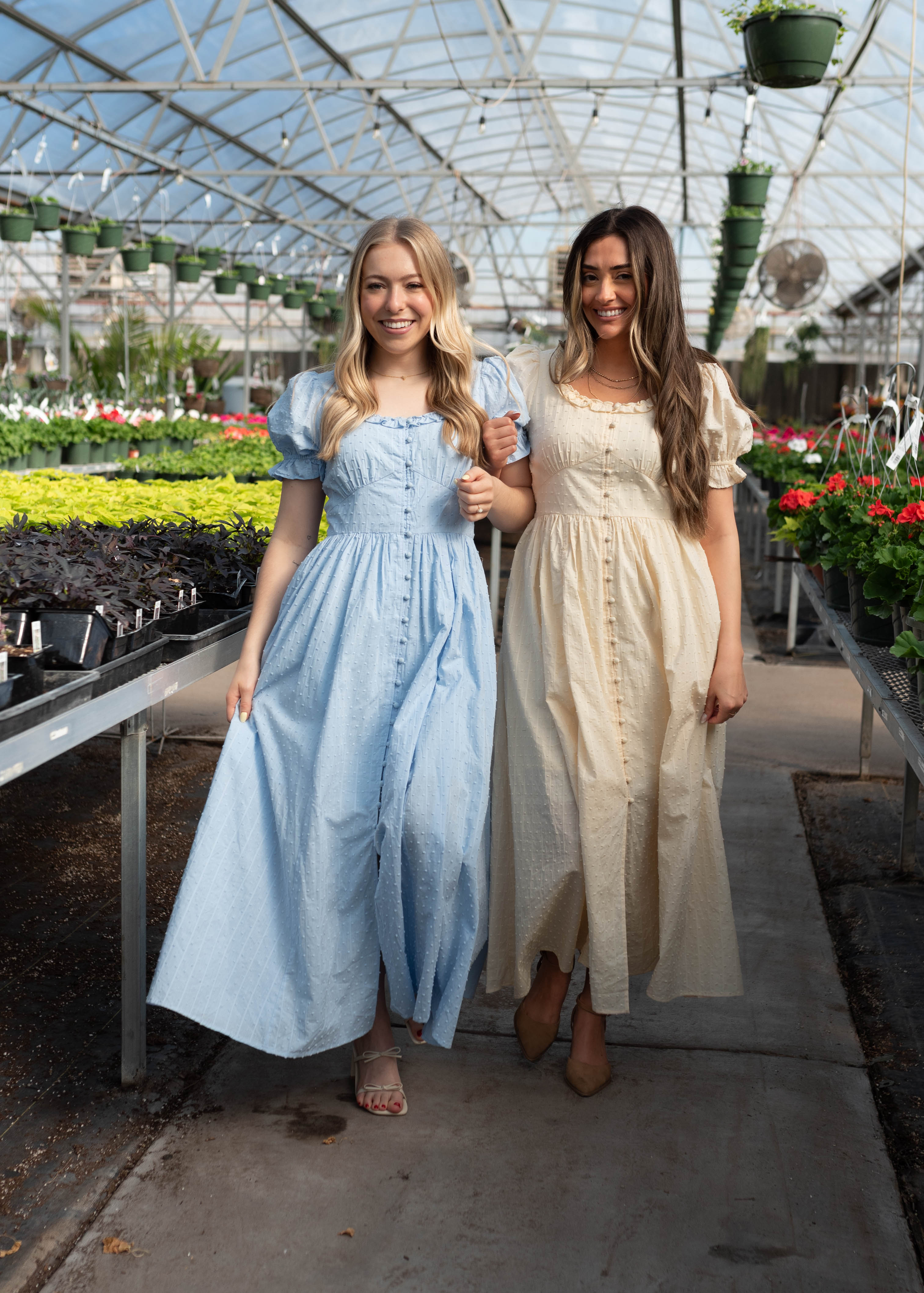 Linda Blue Swiss Dot Dress