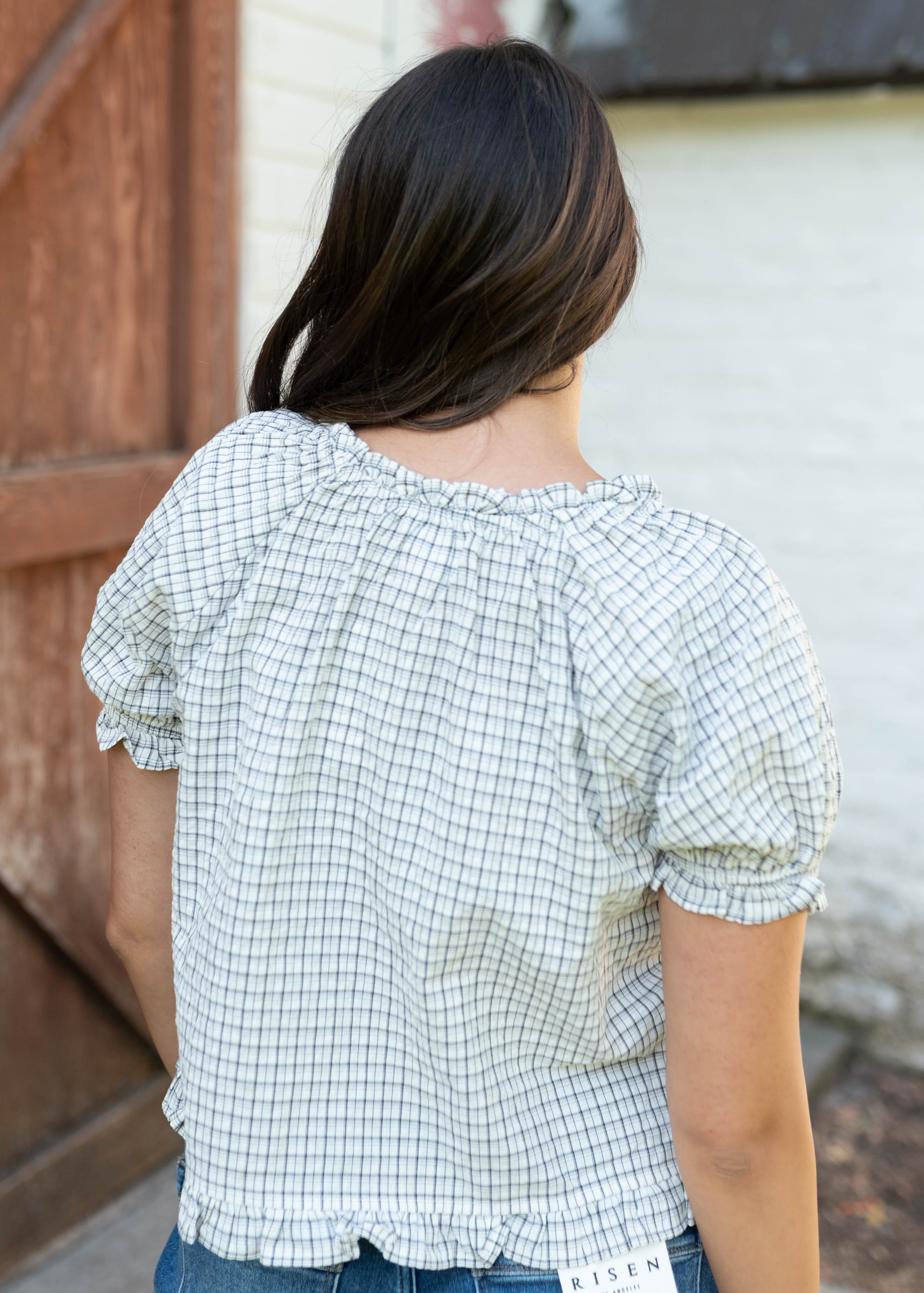 Liv Ivory Patterned Blouse