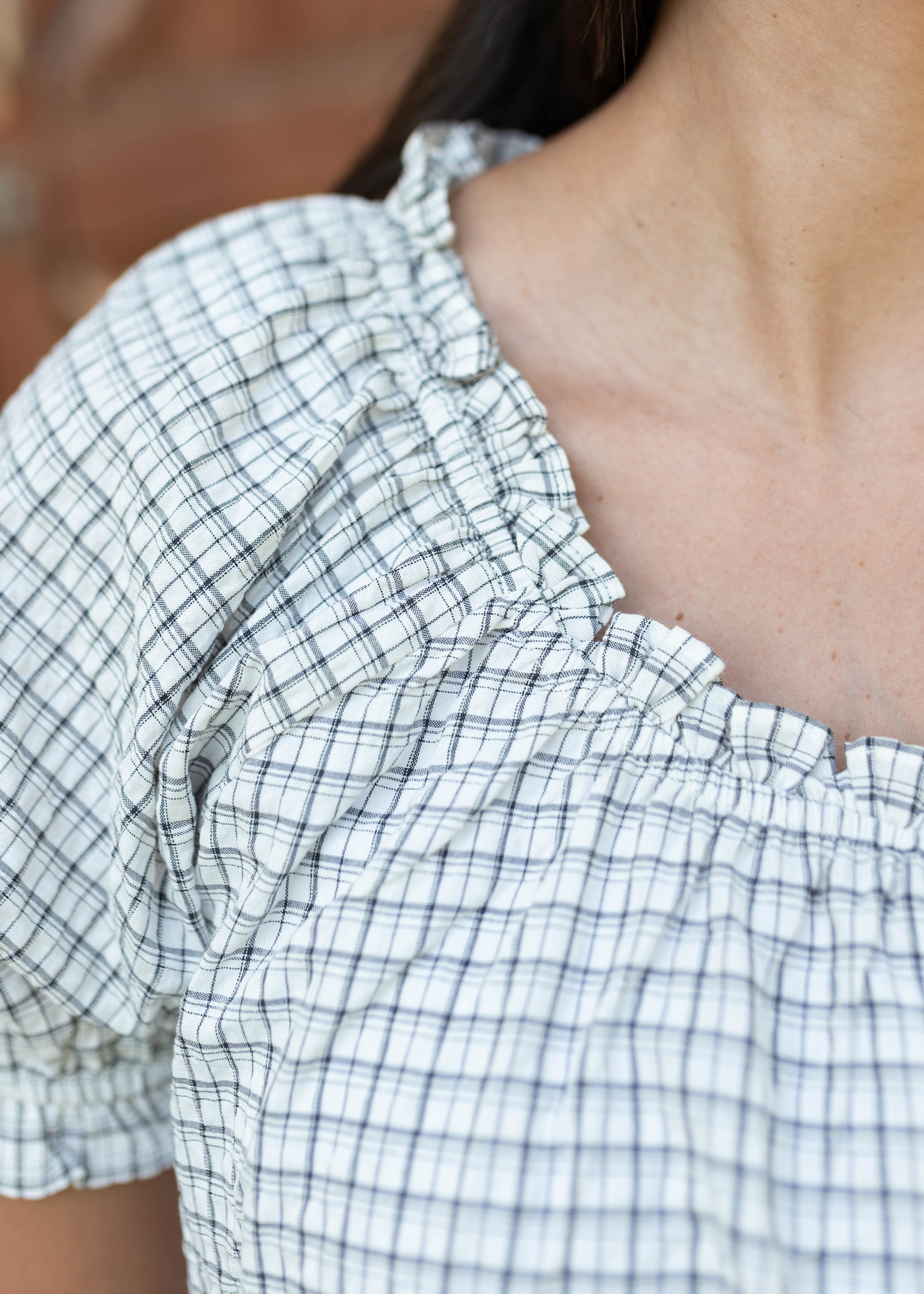 Liv Ivory Patterned Blouse