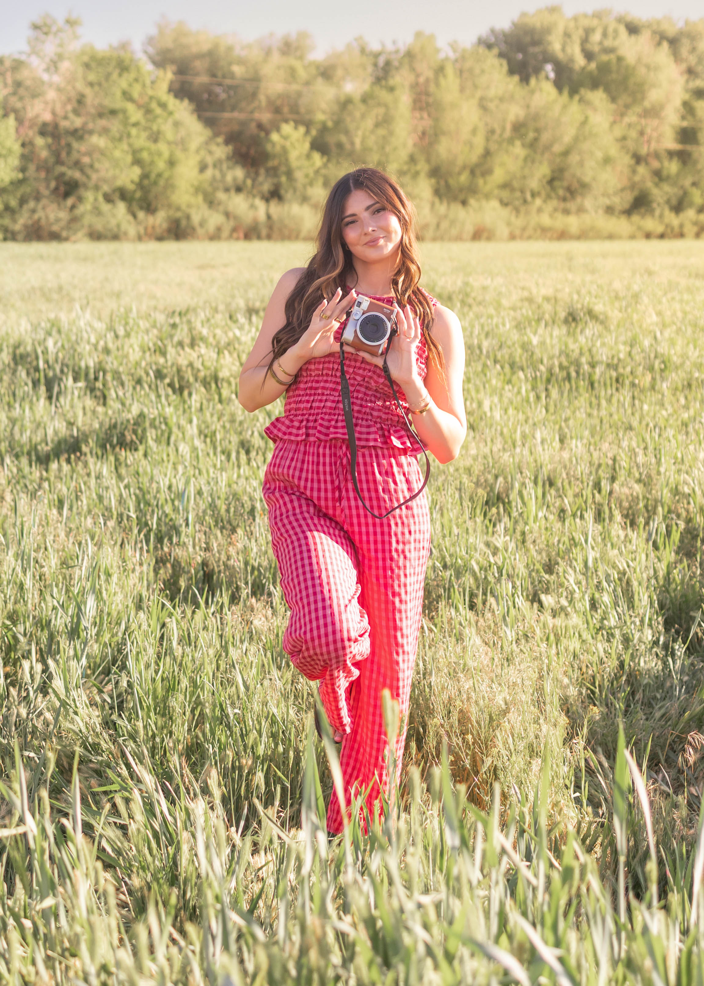 Lottie Fuchsia Gingham Tank