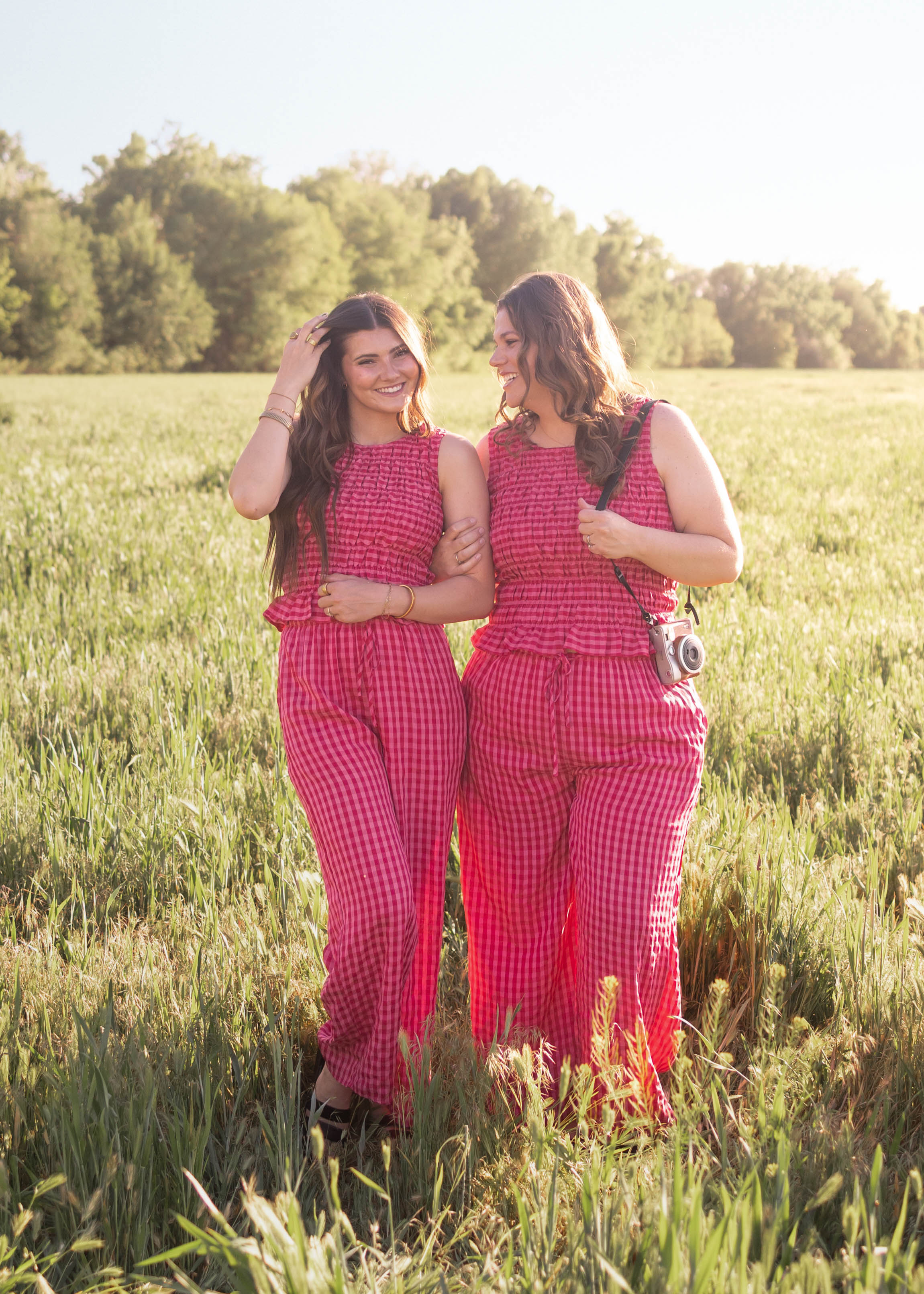 Lottie Fuchsia Gingham Pants
