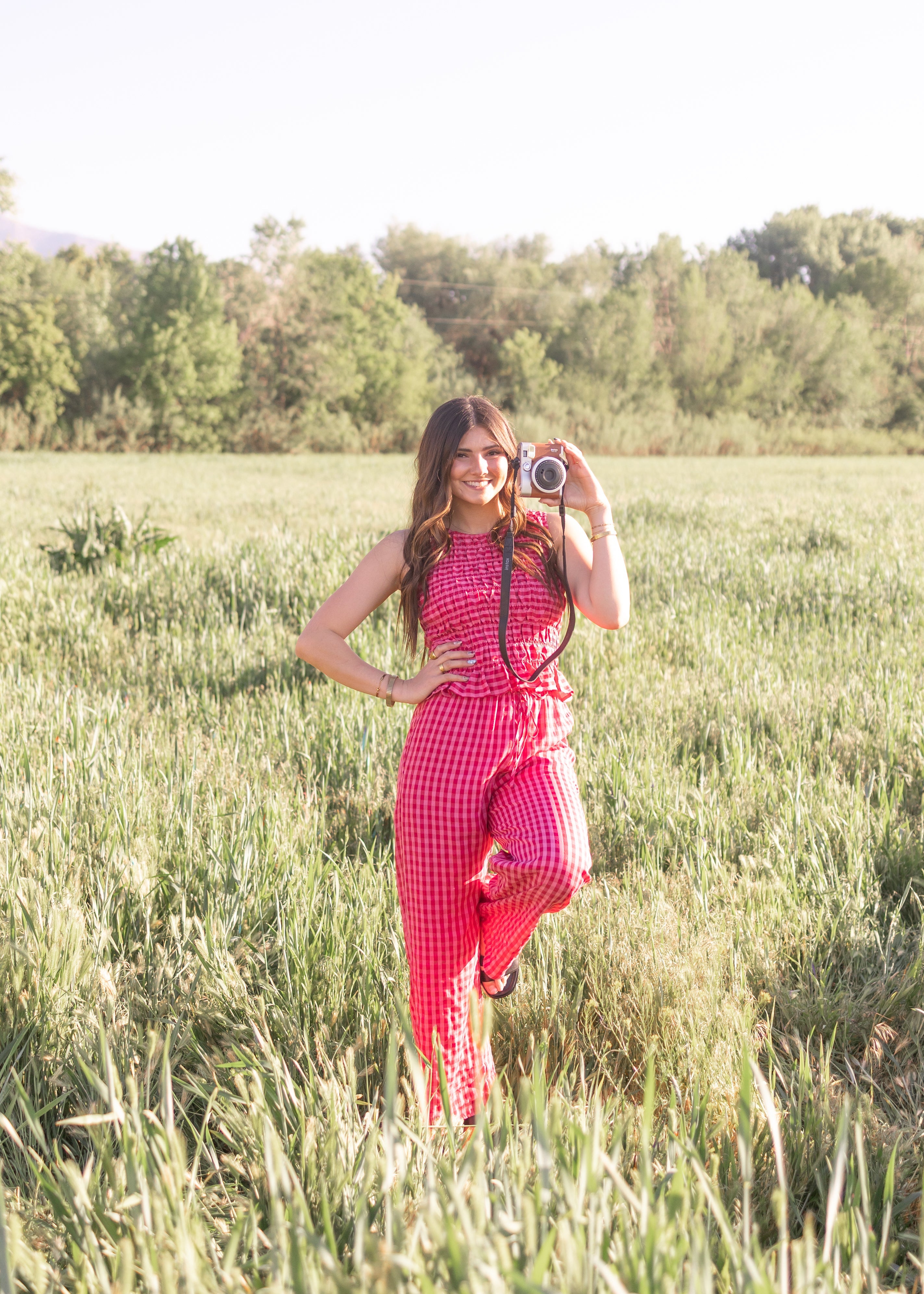 Lottie Fuchsia Gingham Tank