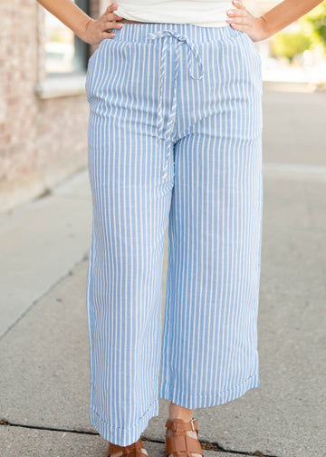 Lucille Light Blue Striped Pants