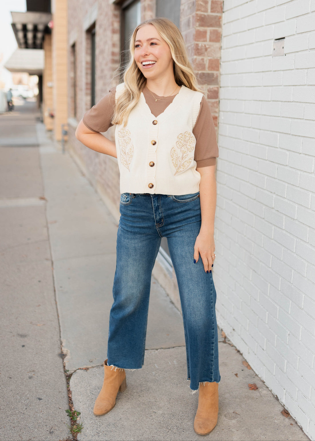 Lyra Flower Patch Sweater Vest