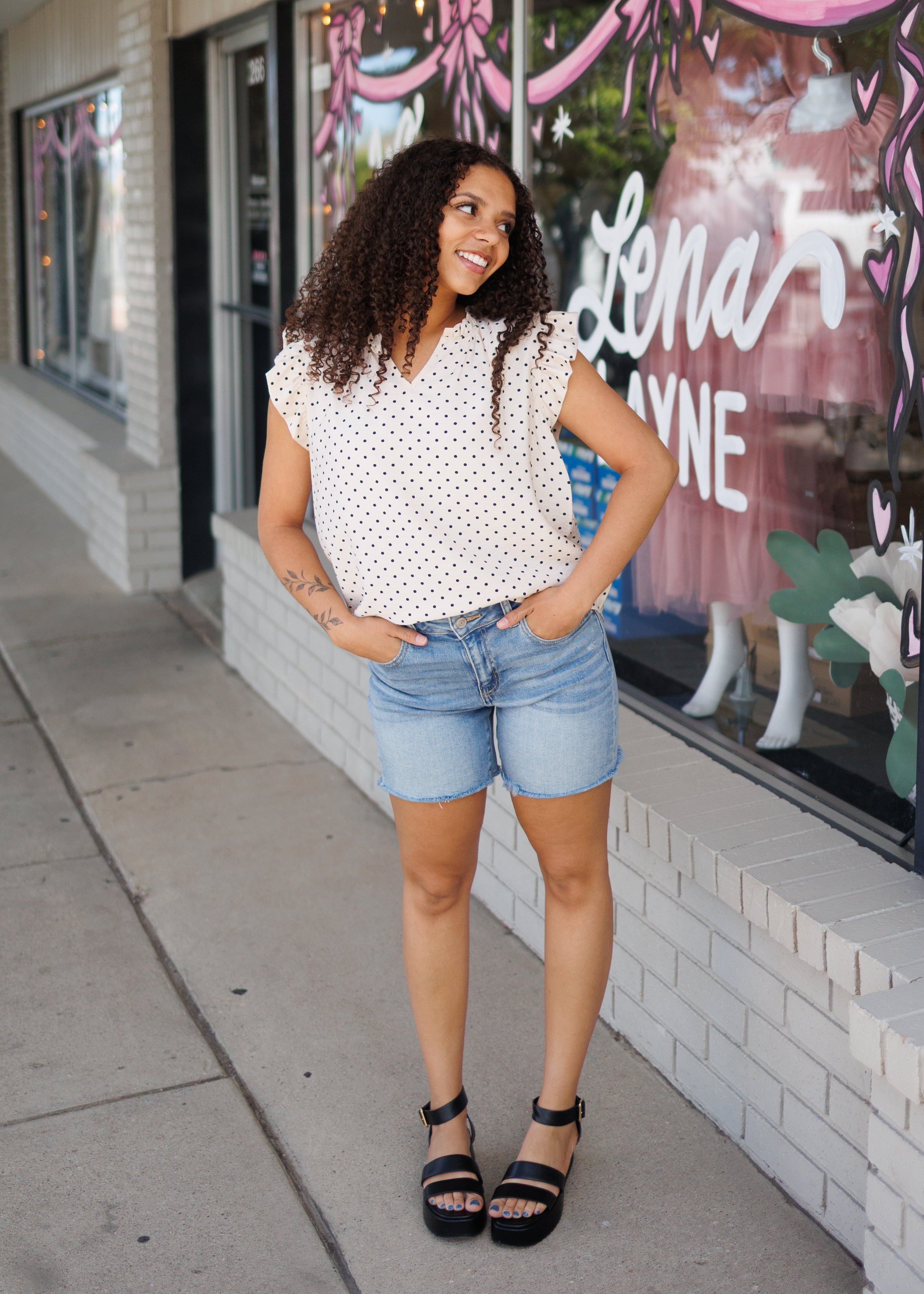 Mabel Cream Polka Dot Blouse