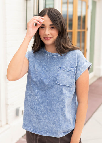 Macey Dusty Navy Tee