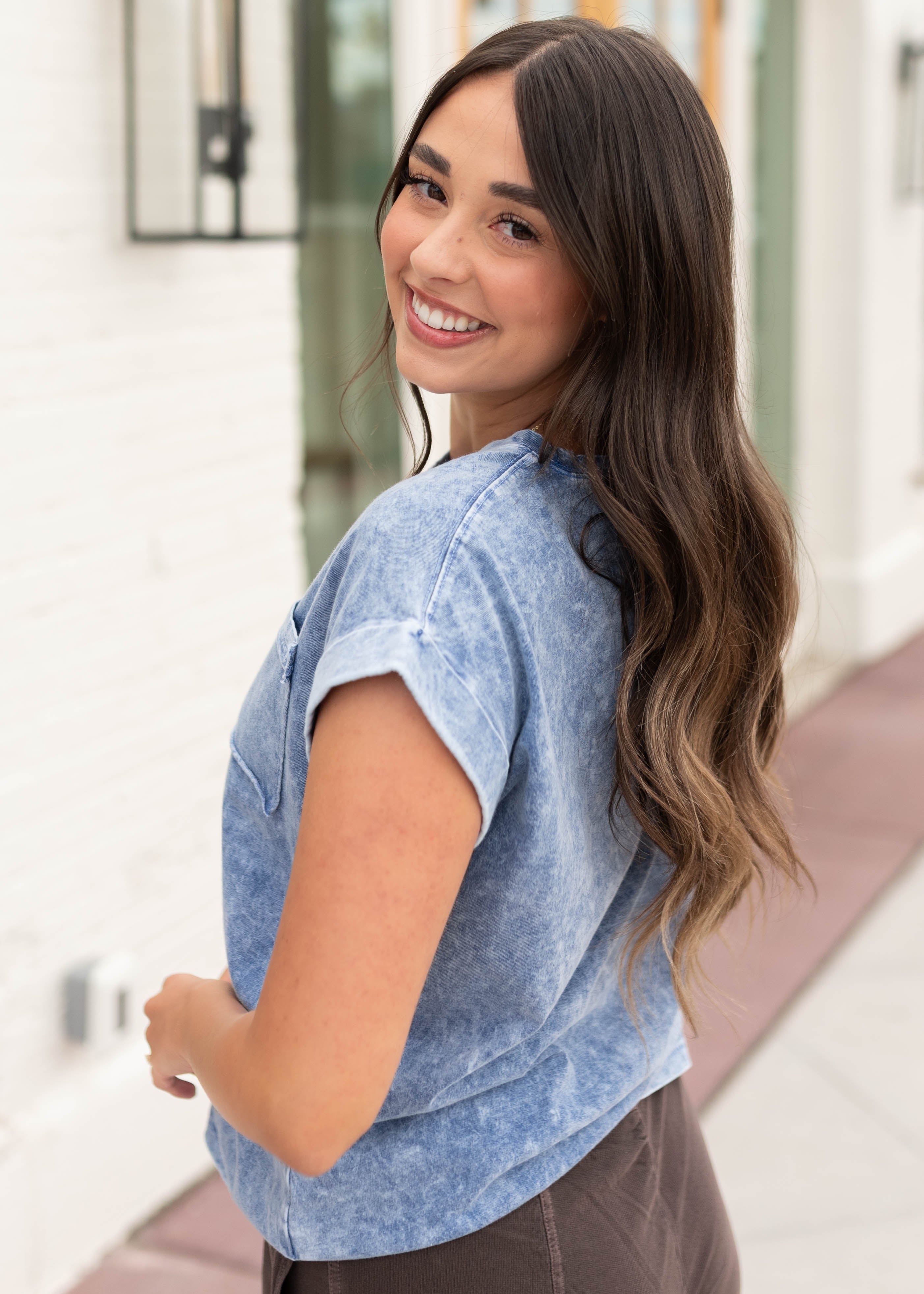 Macey Dusty Navy Tee