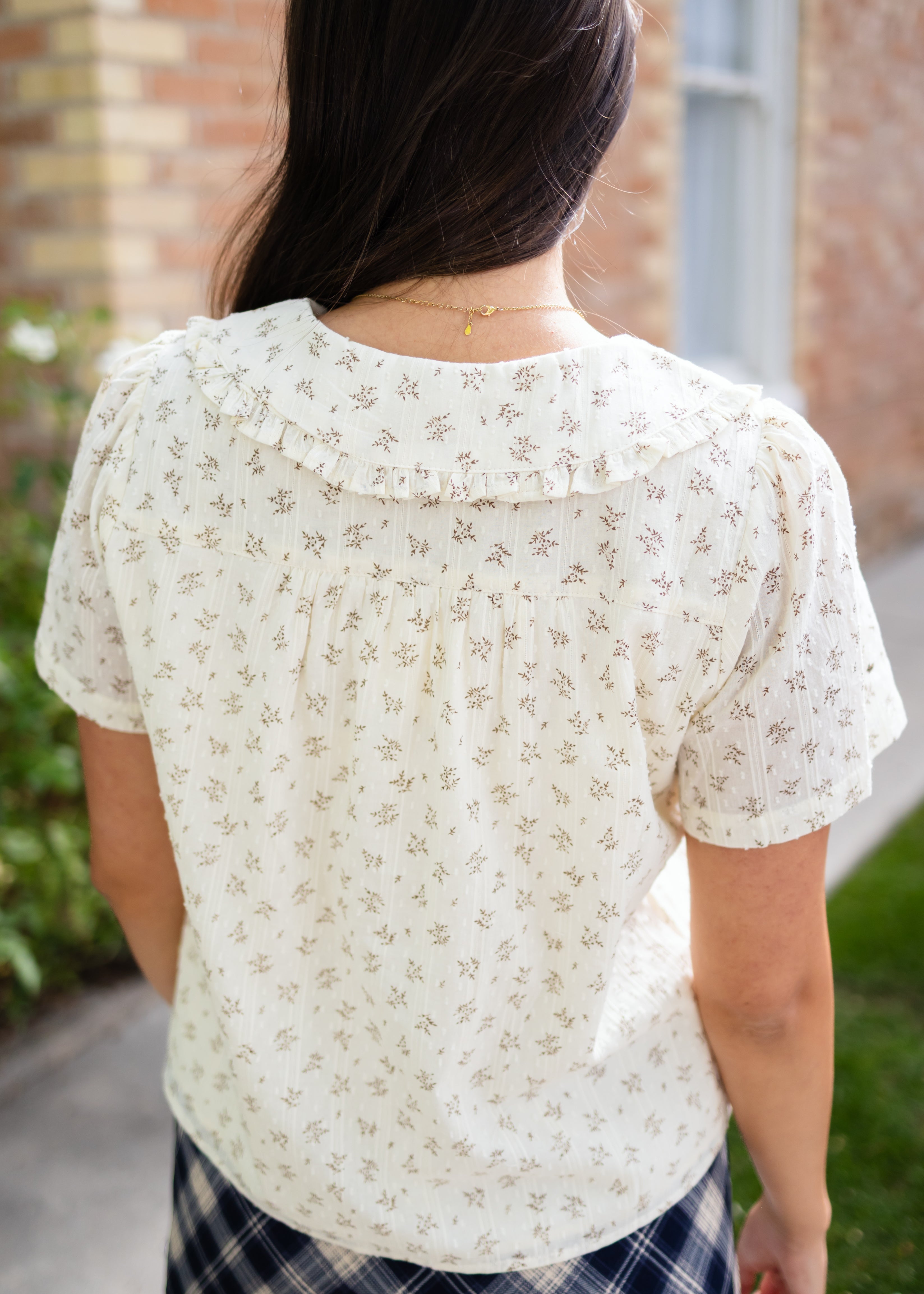 Marissa Cream Floral Button Up Blouse